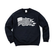 Fishing Flag - BASIC Fleece Little Mama Shirt Shop LLC