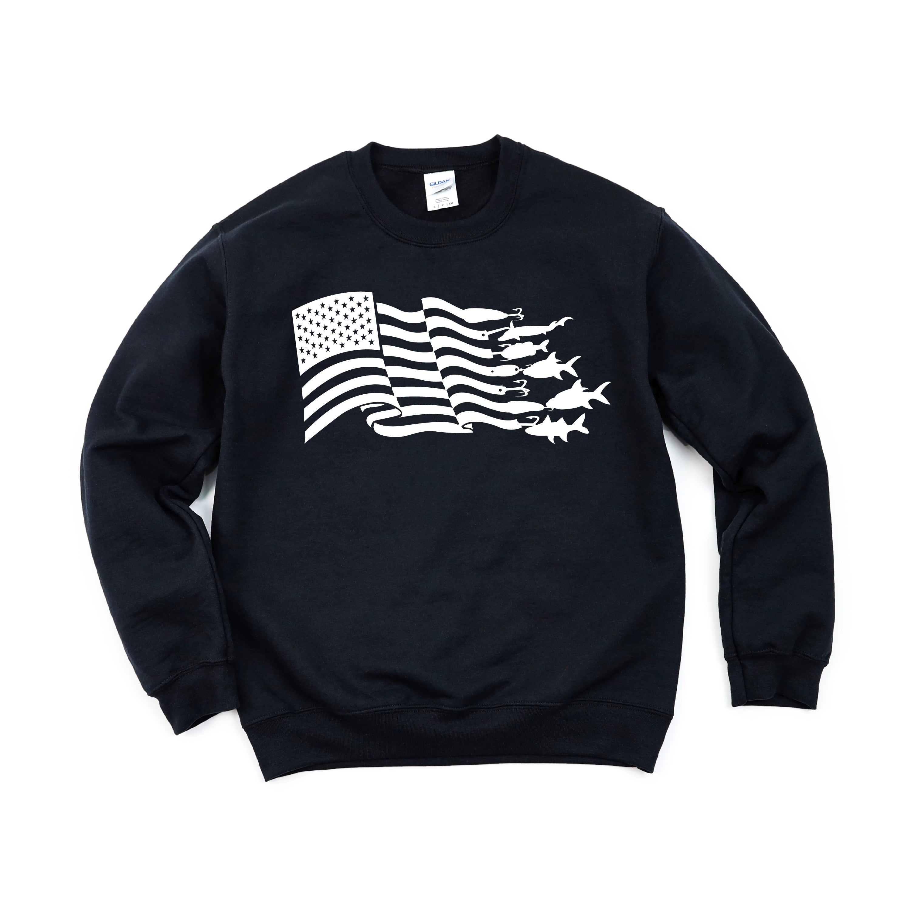 Fishing Flag - BASIC Fleece Little Mama Shirt Shop LLC