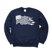 Fishing Flag - BASIC Fleece Little Mama Shirt Shop LLC
