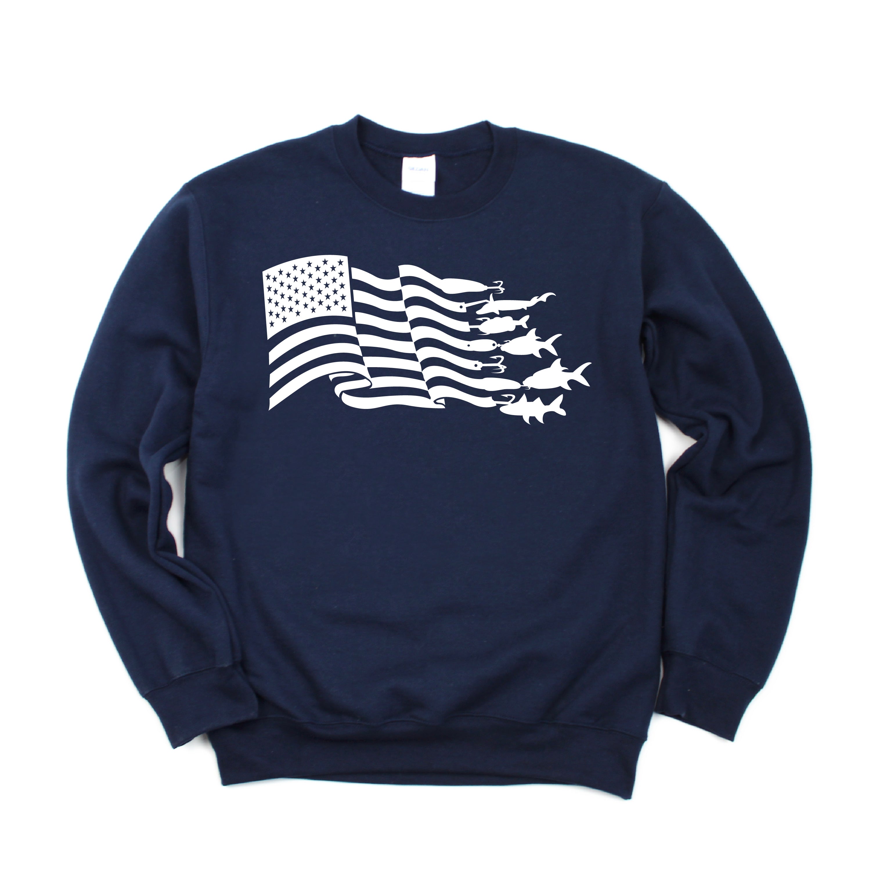 Fishing Flag - BASIC Fleece Little Mama Shirt Shop LLC
