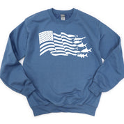 Fishing Flag - BASIC Fleece Little Mama Shirt Shop LLC