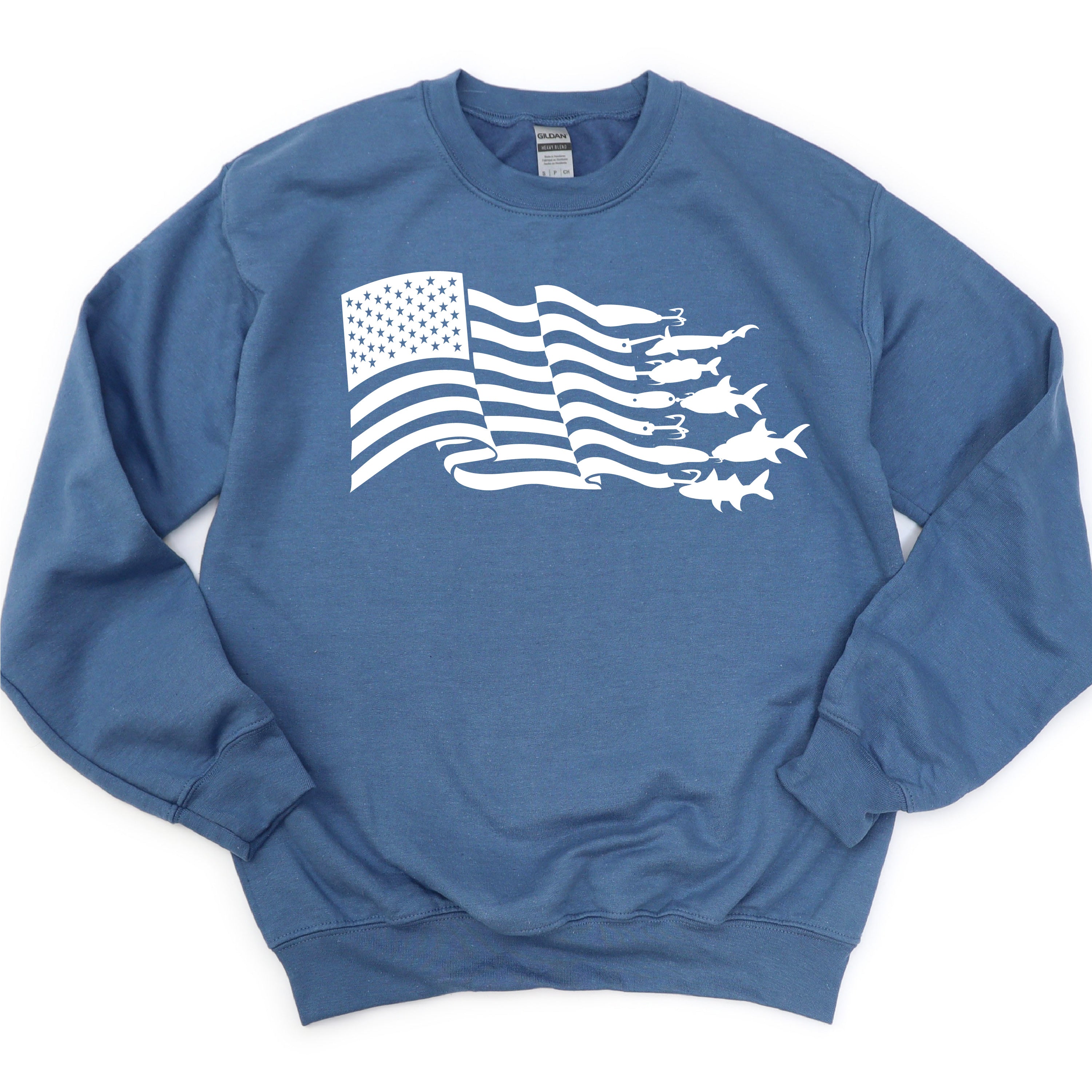Fishing Flag - BASIC Fleece Little Mama Shirt Shop LLC