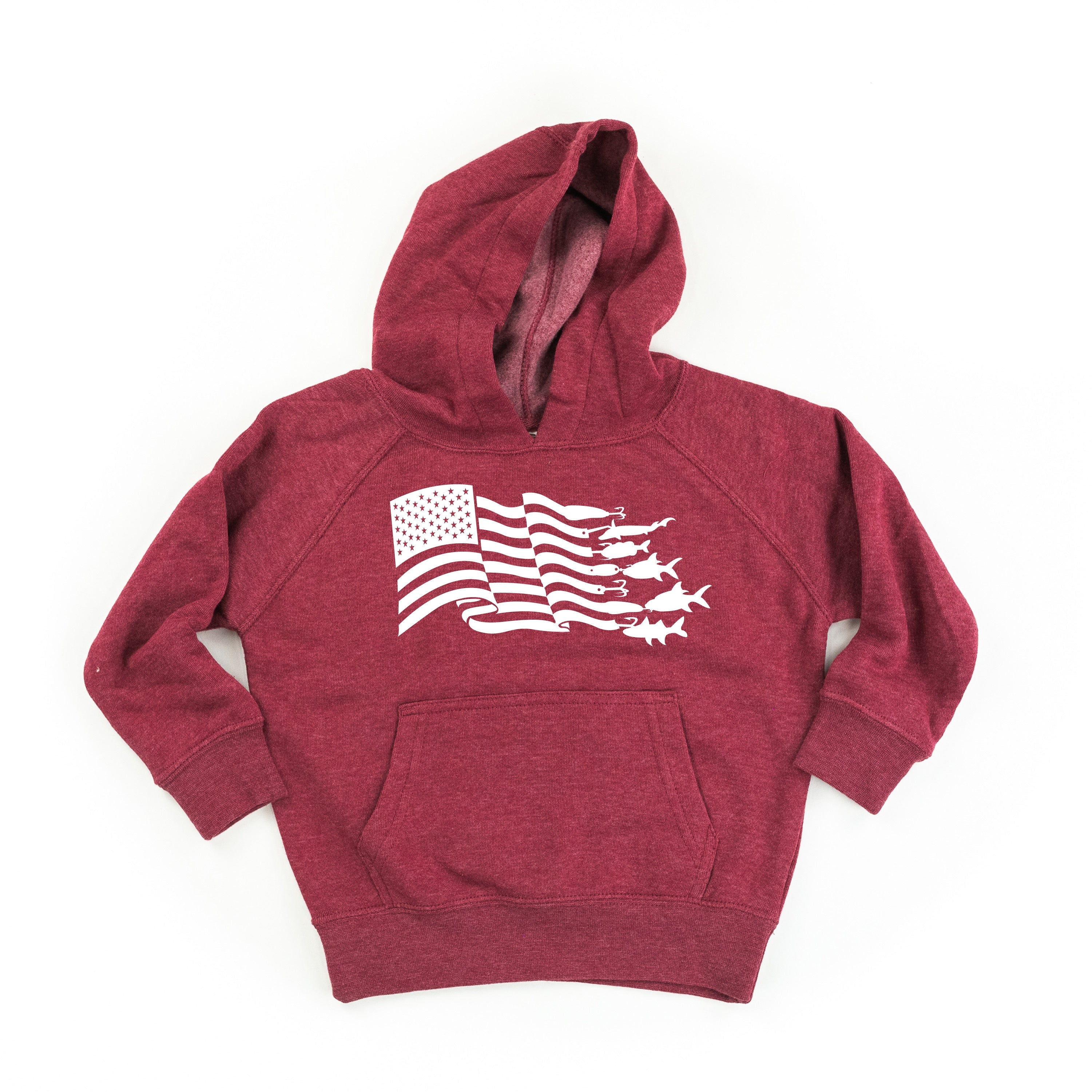 Fishing Flag - Child HOODIE Little Mama Shirt Shop LLC