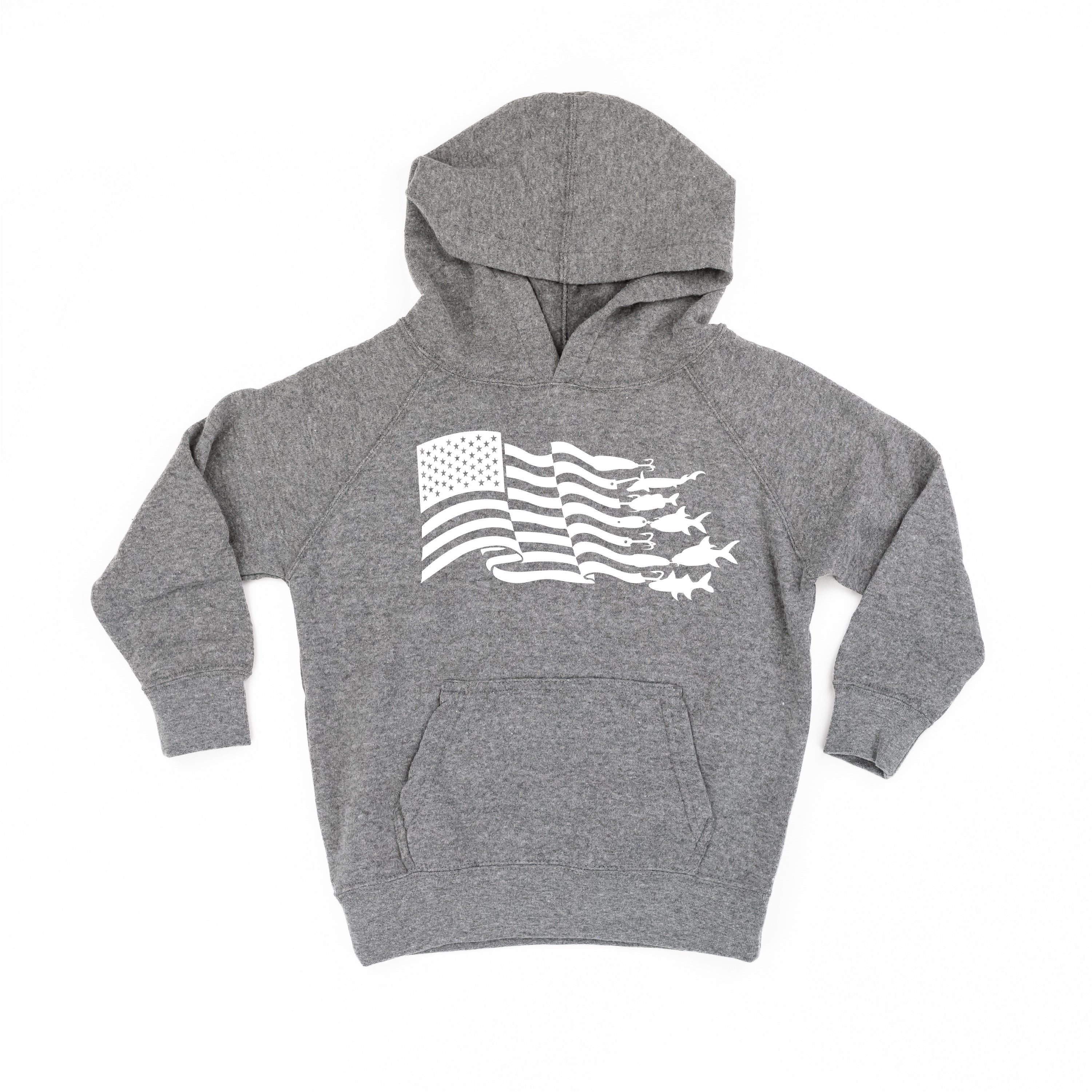Fishing Flag - Child HOODIE Little Mama Shirt Shop LLC