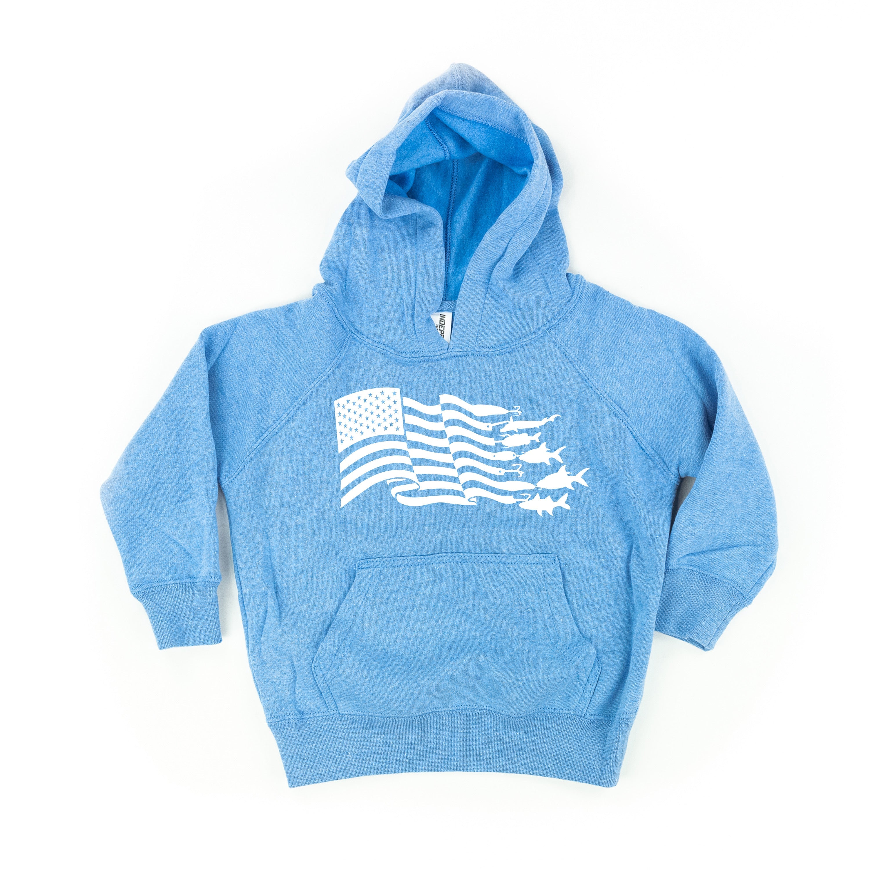 Fishing Flag - Child HOODIE Little Mama Shirt Shop LLC