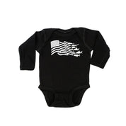 Fishing Flag - LONG SLEEVE Child Tee Little Mama Shirt Shop