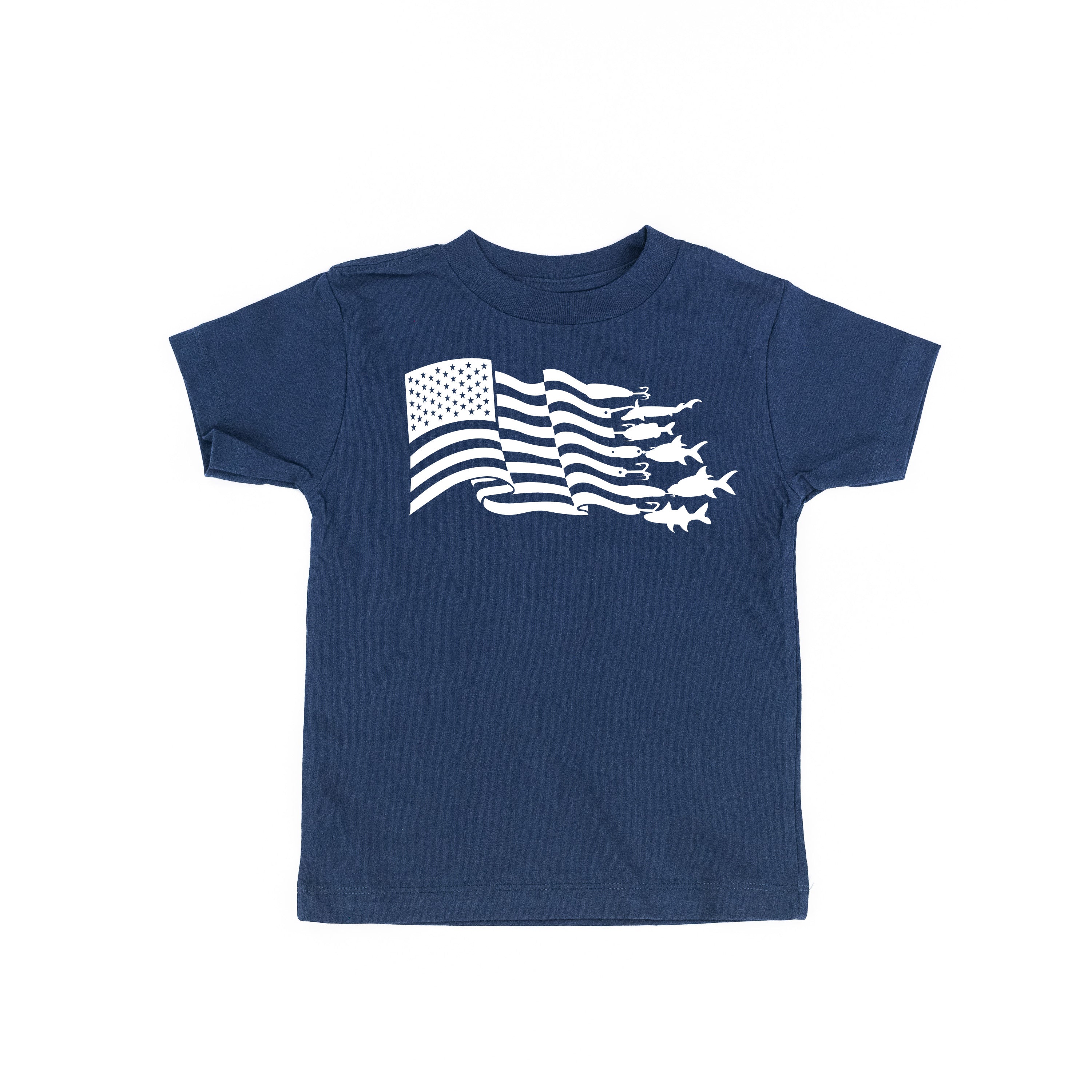 Fishing Flag - Child Tee Little Mama Shirt Shop