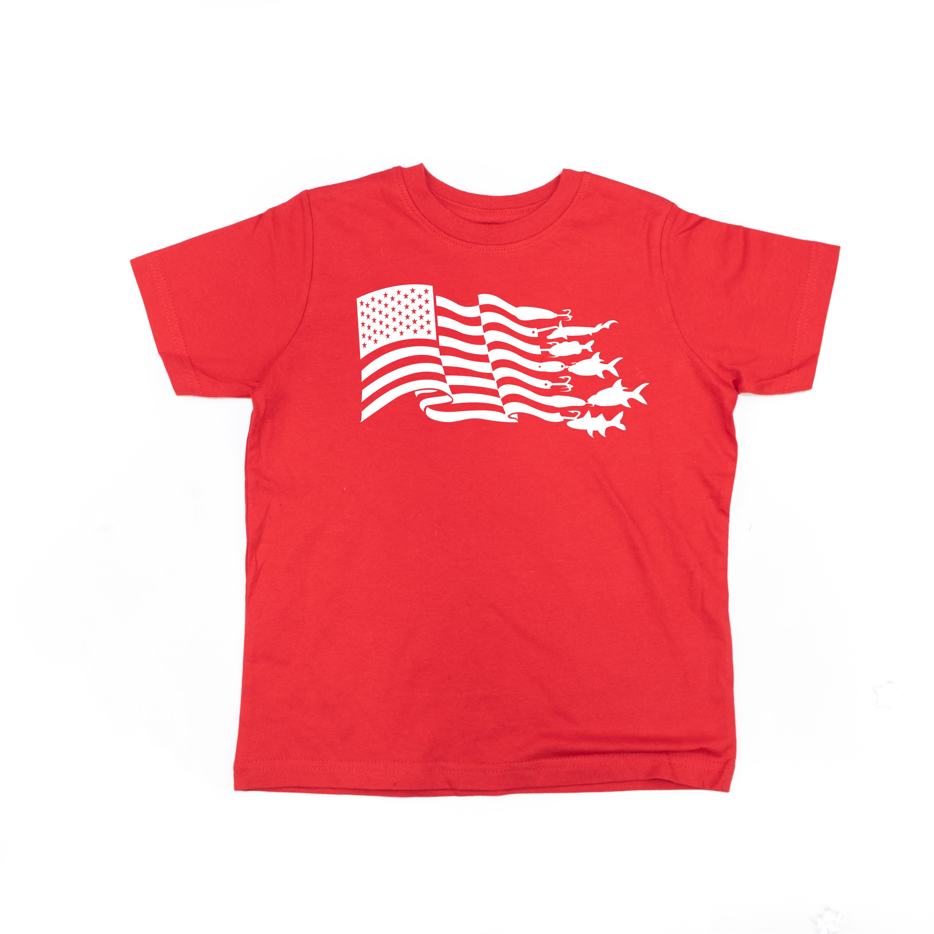 Fishing Flag - Child Tee Little Mama Shirt Shop