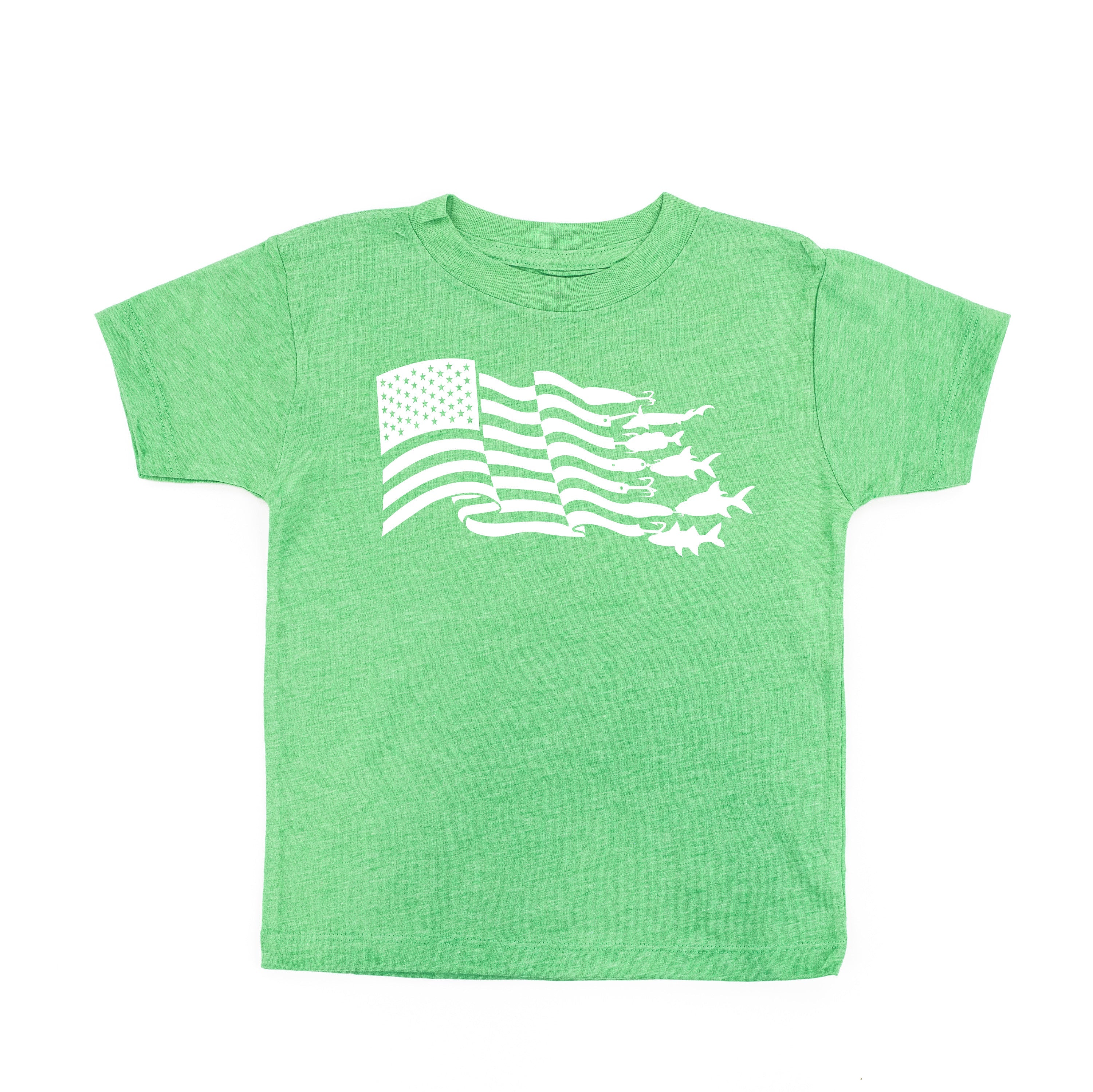 Fishing Flag - Child Tee Little Mama Shirt Shop