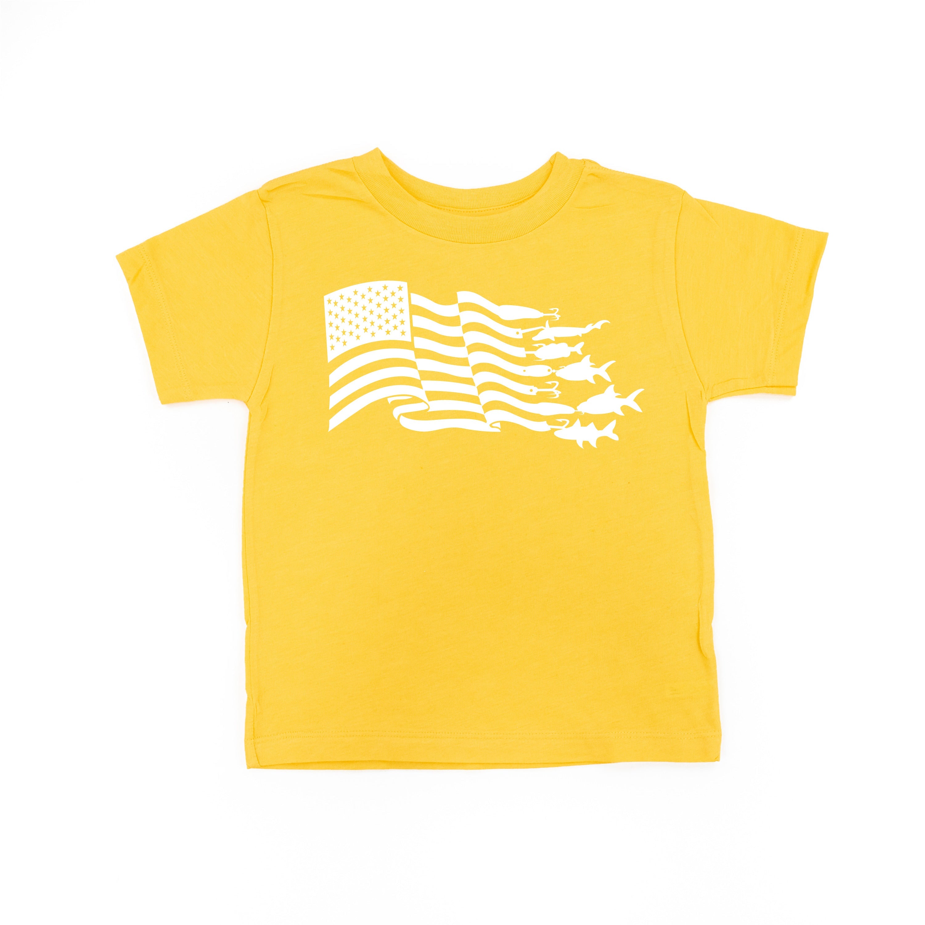 Fishing Flag - Child Tee Little Mama Shirt Shop
