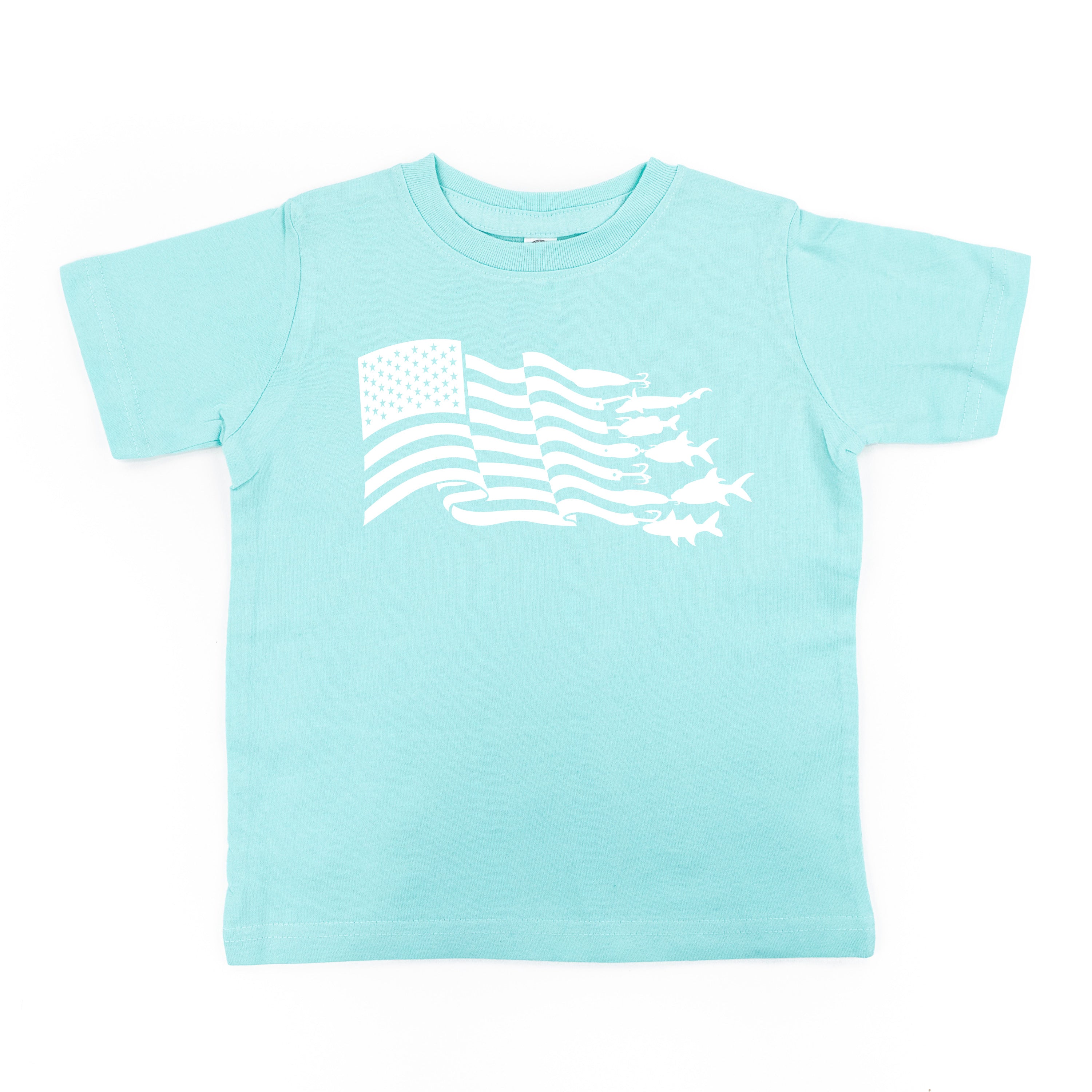 Fishing Flag - Child Tee Little Mama Shirt Shop