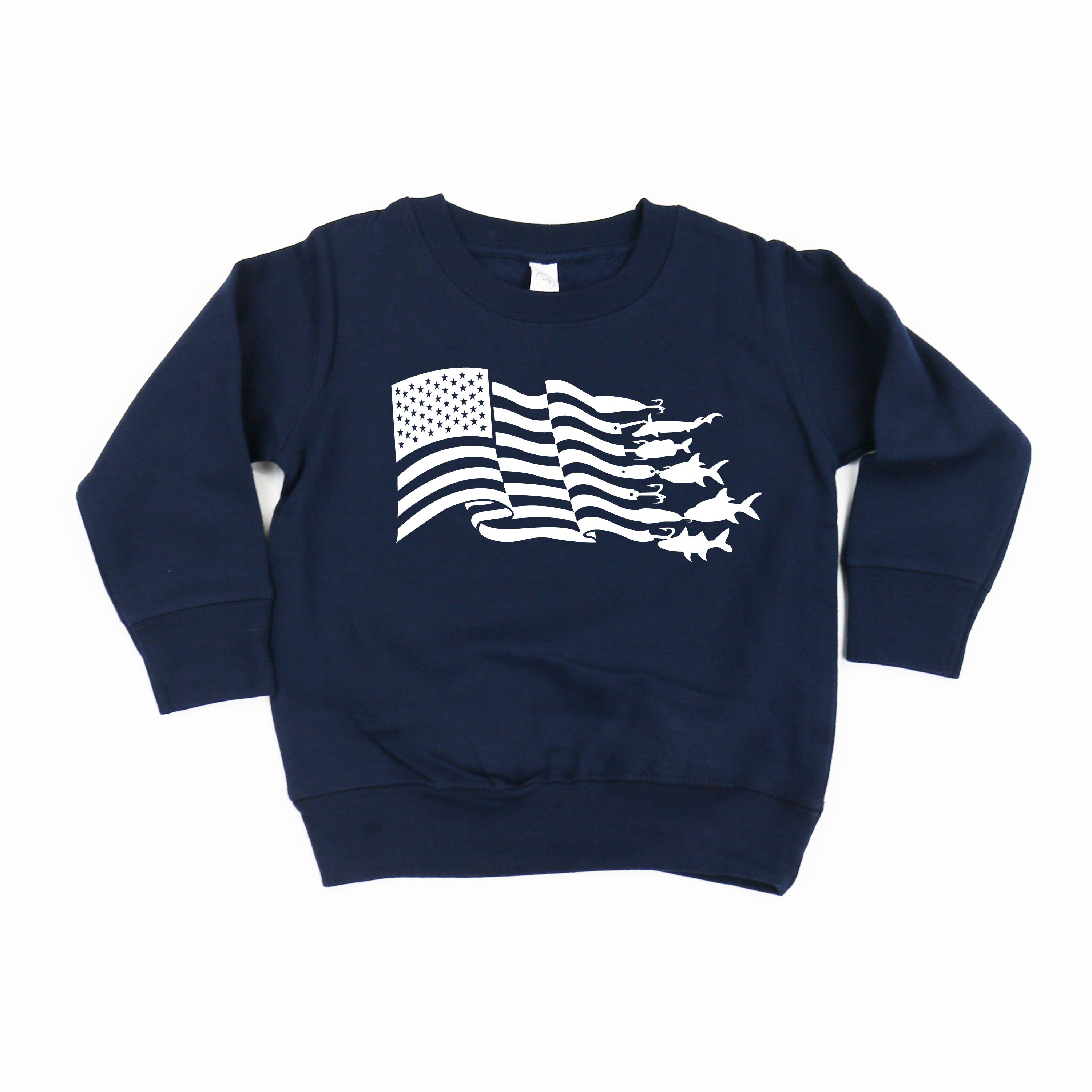 Fishing Flag - Child Sweater Little Mama Shirt Shop
