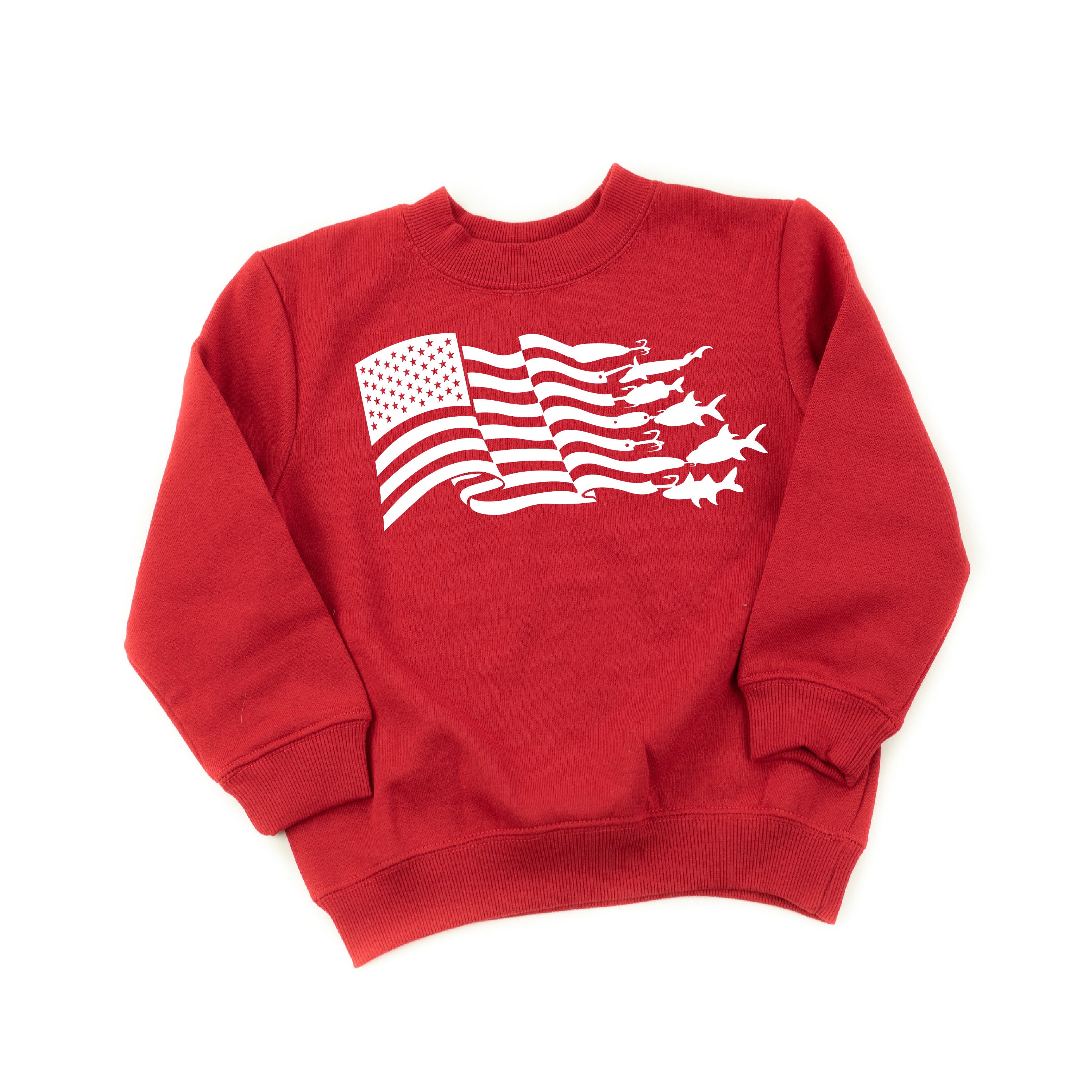 Fishing Flag - Child Sweater Little Mama Shirt Shop