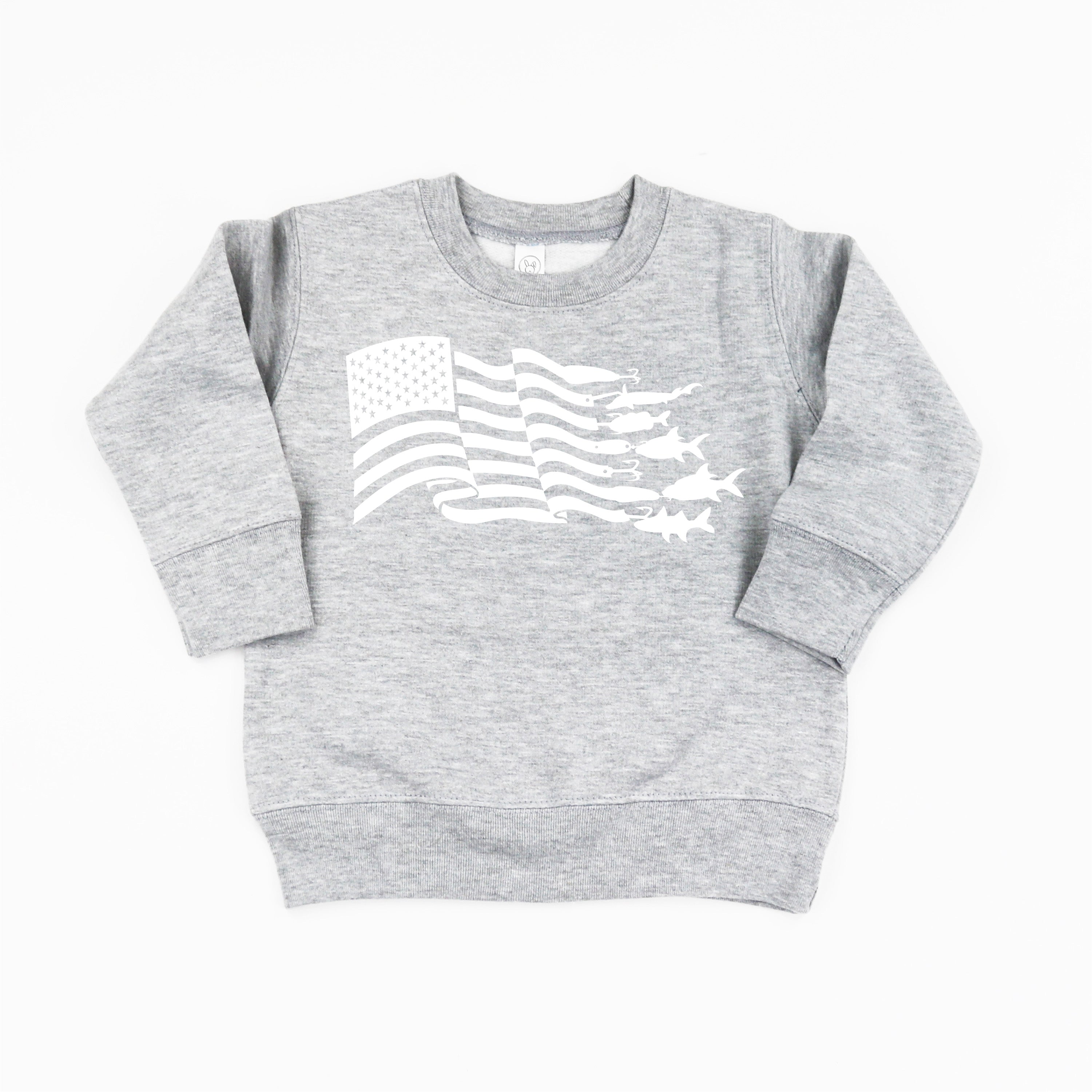 Fishing Flag - Child Sweater Little Mama Shirt Shop