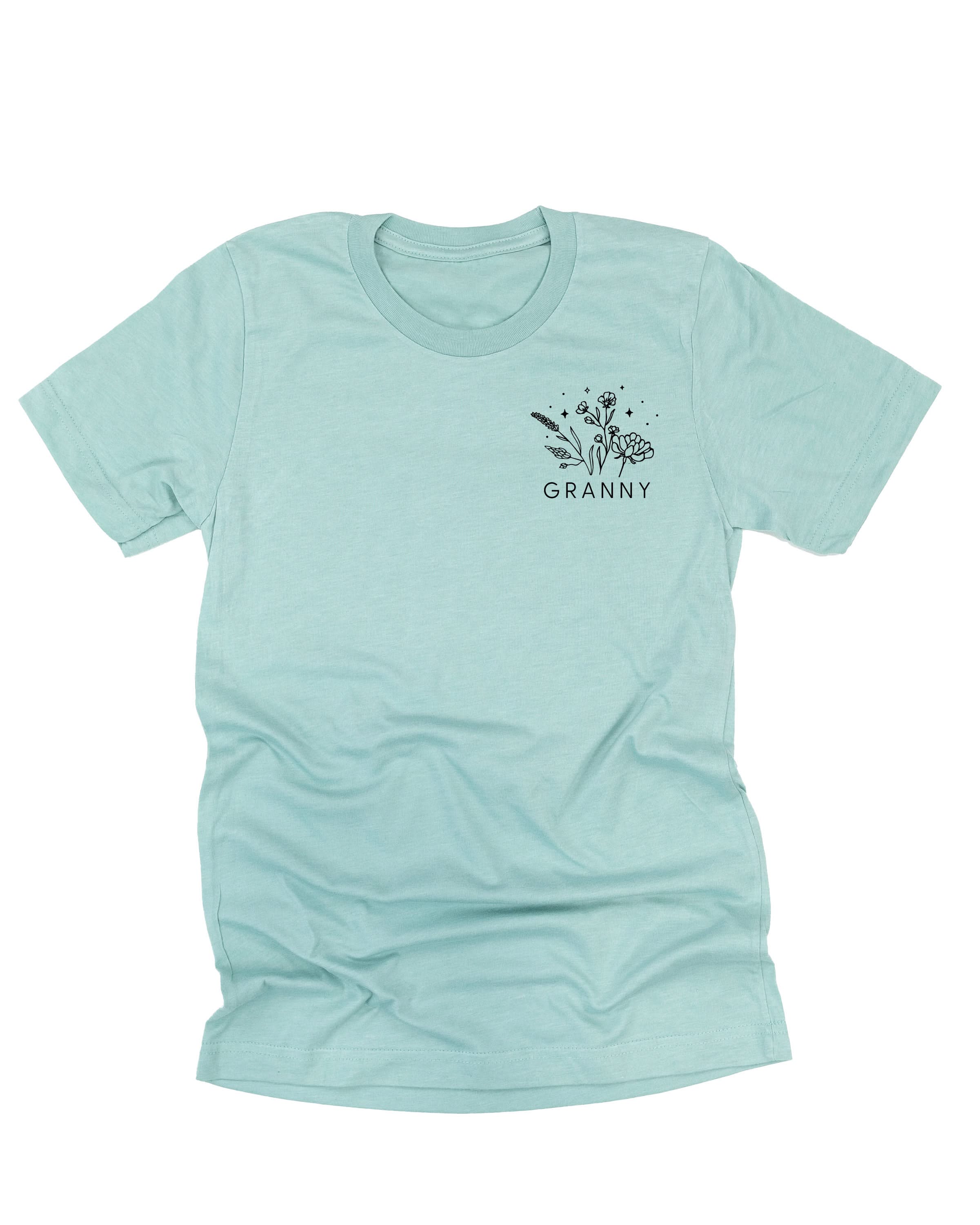 "_____" - Bouquet (pocket) - (Choose Your Name) - Unisex Tee Little Mama Shirt Shop