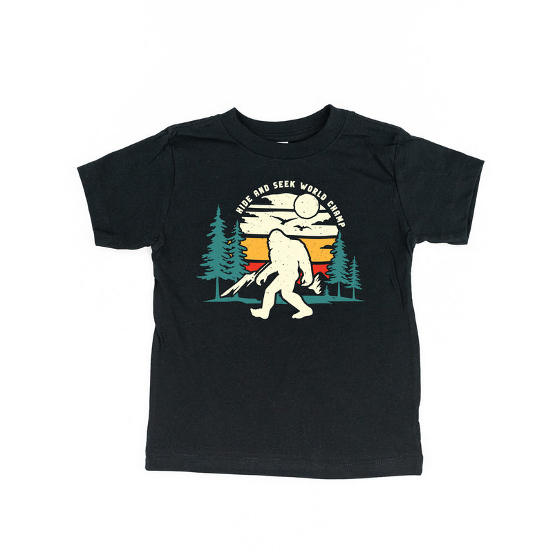 Big Foot - Hide and Seek World Champ - BLACK Child Shirt