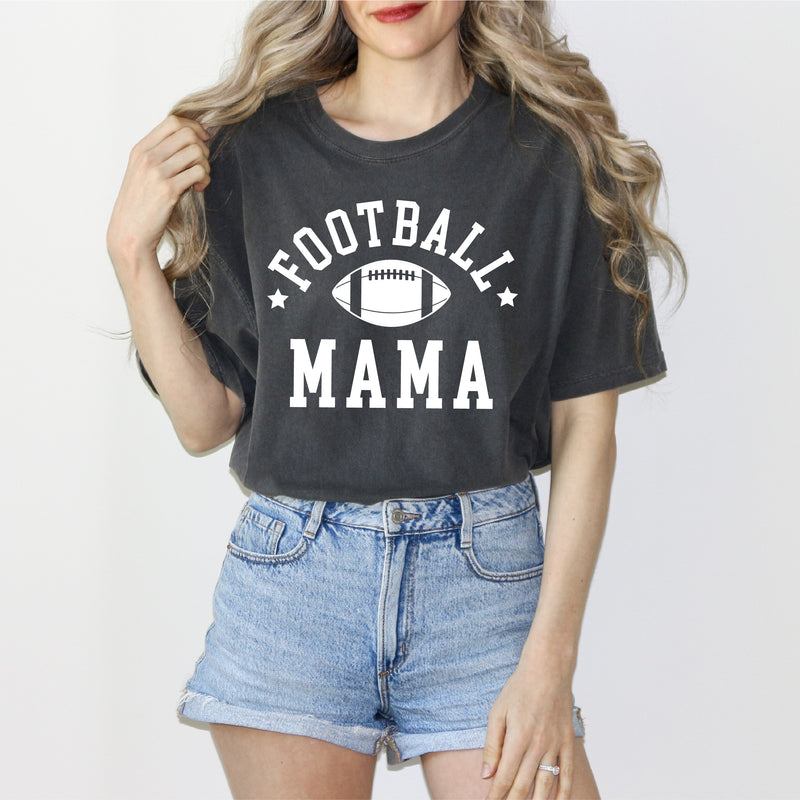 Football Mama (Stars) - SHORT SLEEVE COMFORT COLORS TEE