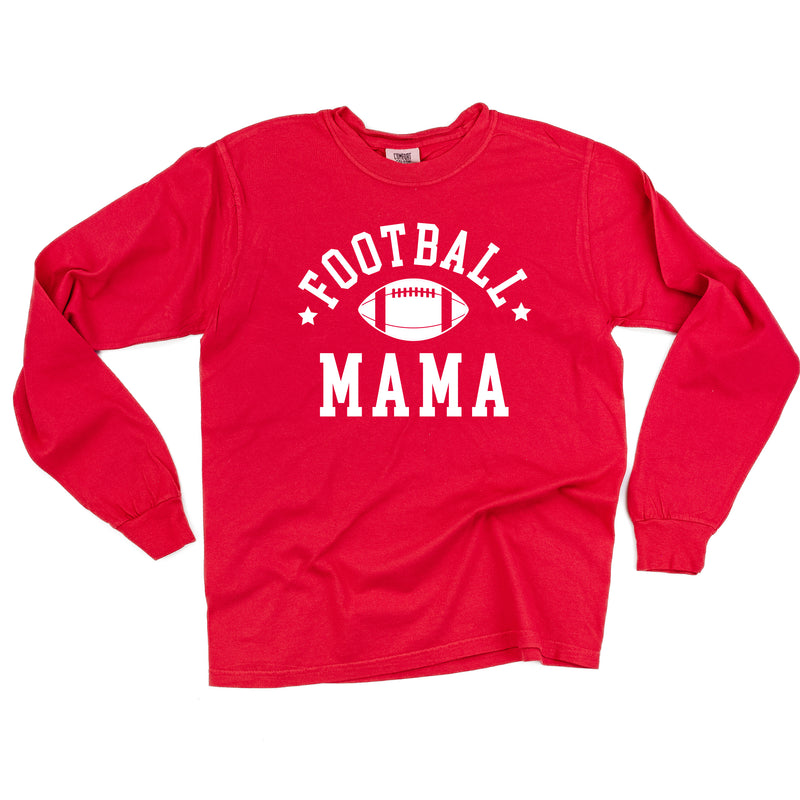 Football Mama (Stars) - LONG SLEEVE COMFORT COLORS TEE