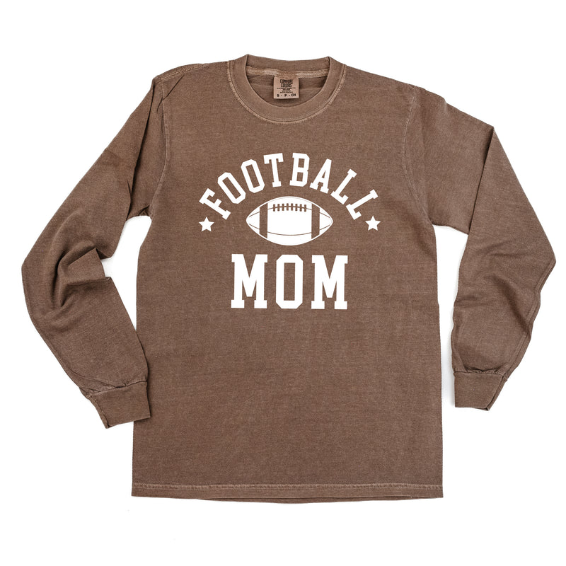 Football Mom (Stars) - LONG SLEEVE COMFORT COLORS TEE