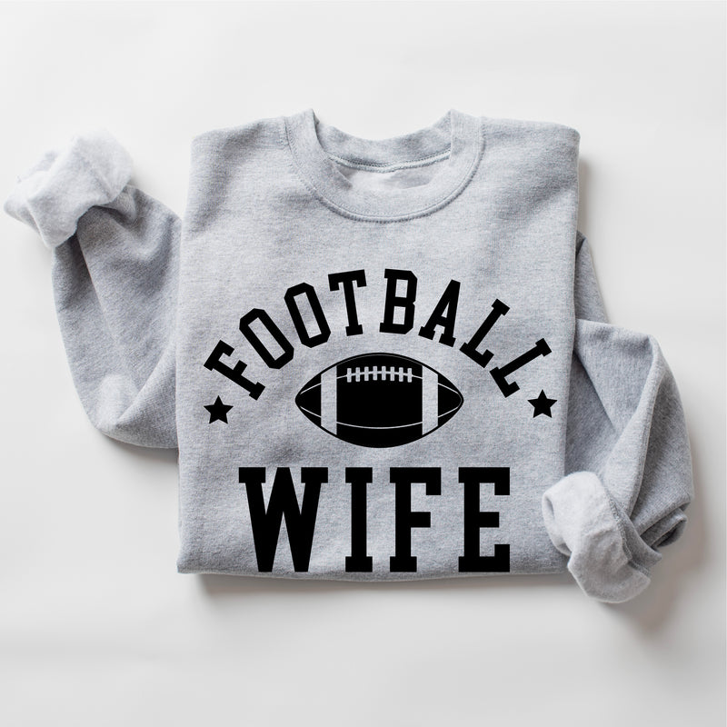 Football Wife (Stars) - BASIC FLEECE CREWNECK