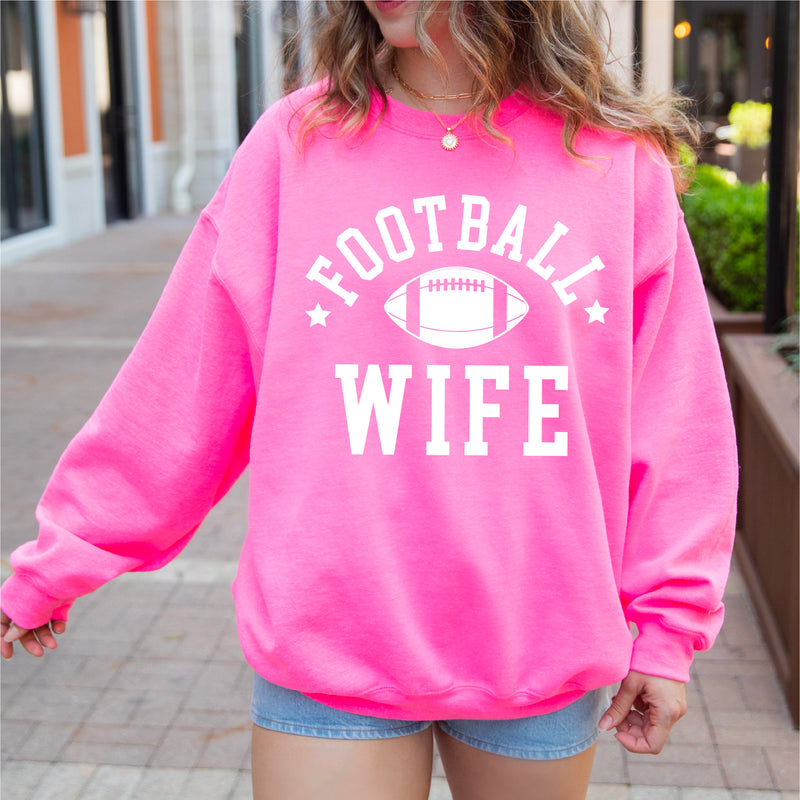 Football Wife (Stars) - BASIC FLEECE CREWNECK
