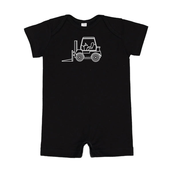 FORK LIFT - Minimalist Design - Short Sleeve / Shorts - One Piece Baby Romper