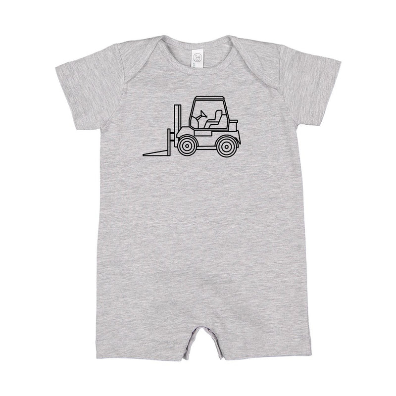 FORK LIFT - Minimalist Design - Short Sleeve / Shorts - One Piece Baby Romper