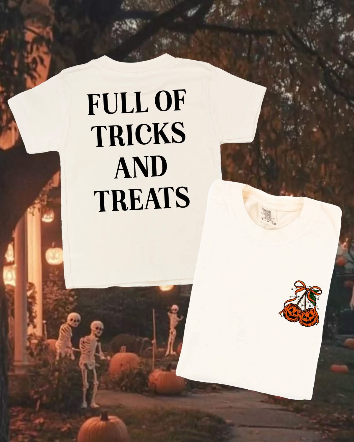 Full of Tricks and Treats - Set of 2 Coordinating Tees Little Mama Shirt Shop