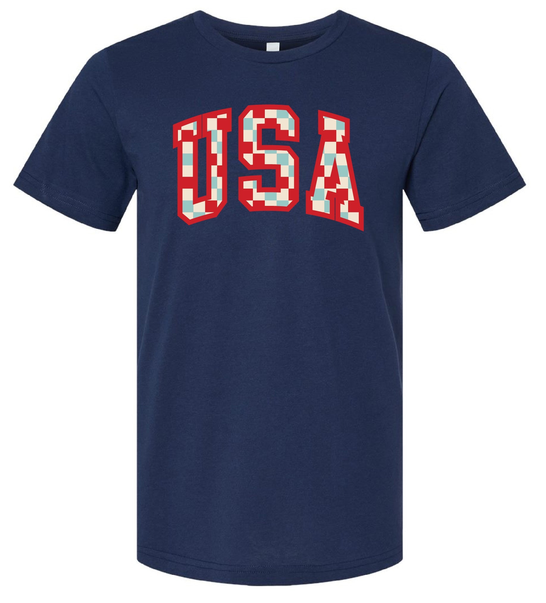 Checkered USA - Unisex Tee Little Mama Shirt Shop