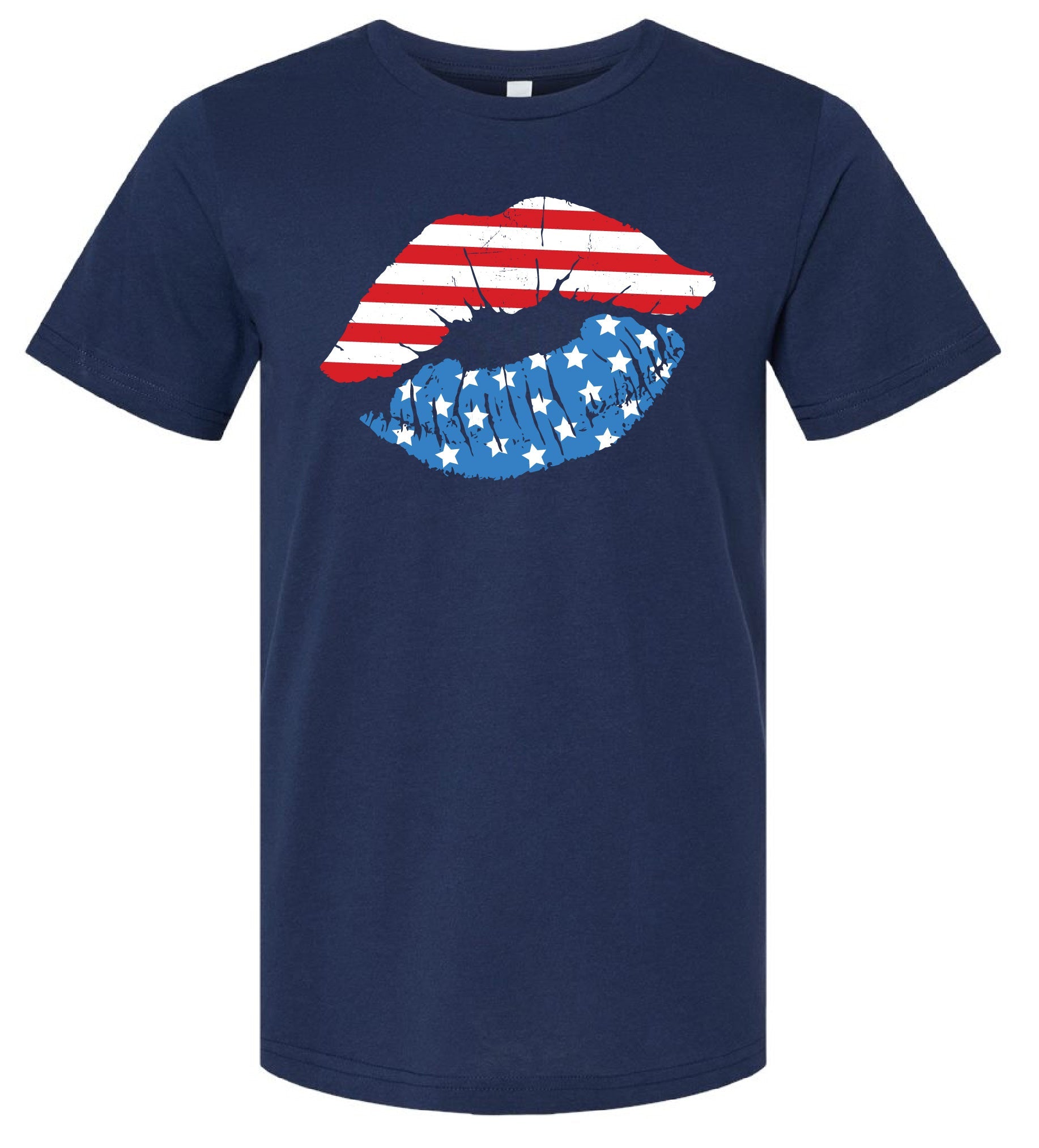 Patriotic Lips - Unisex Tee Little Mama Shirt Shop