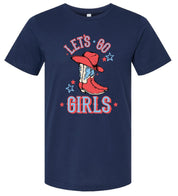 Patriotic Cowgirl - Let's Go Girls - Unisex Tee Little Mama Shirt Shop