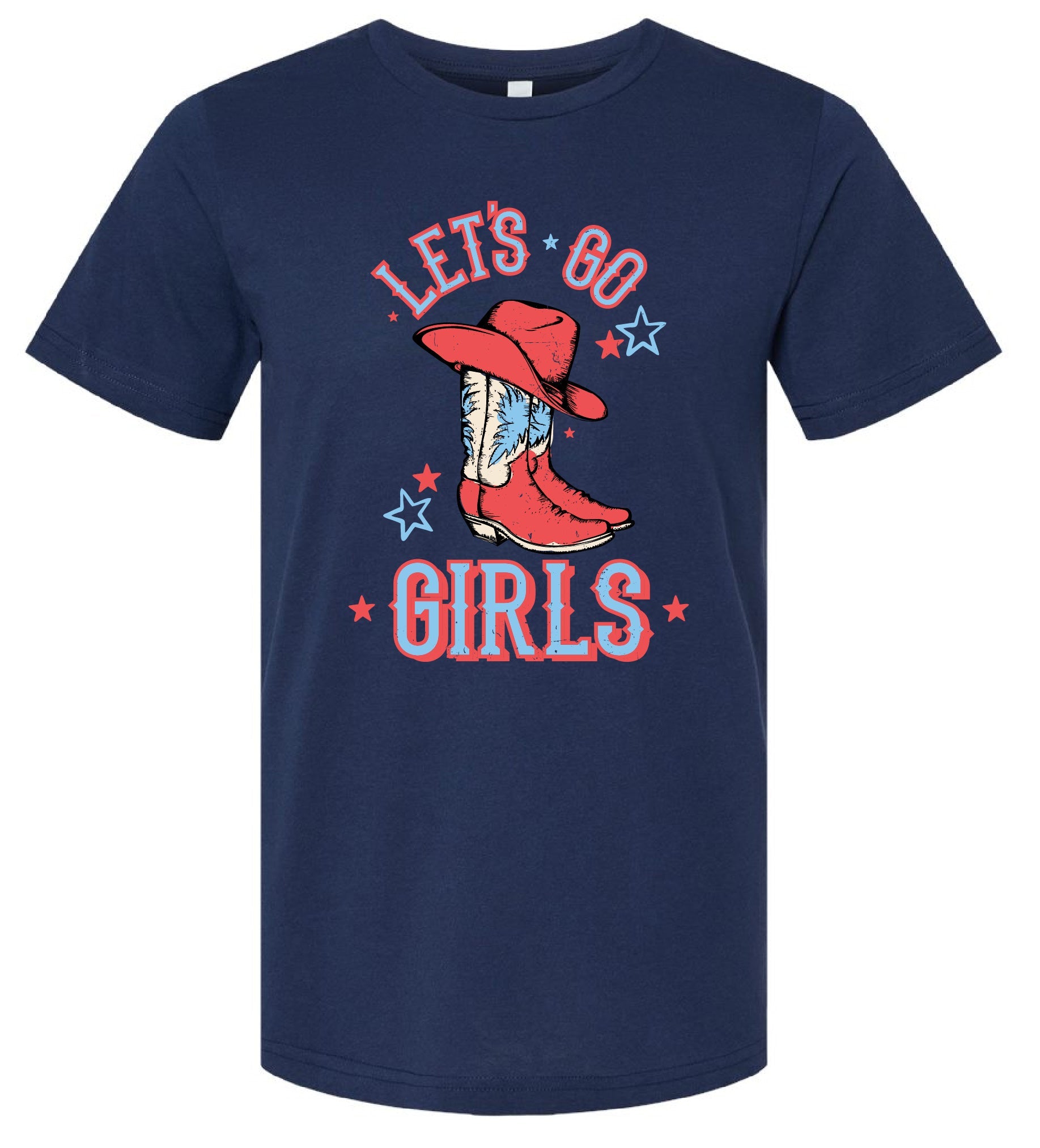 Patriotic Cowgirl - Let's Go Girls - Unisex Tee Little Mama Shirt Shop