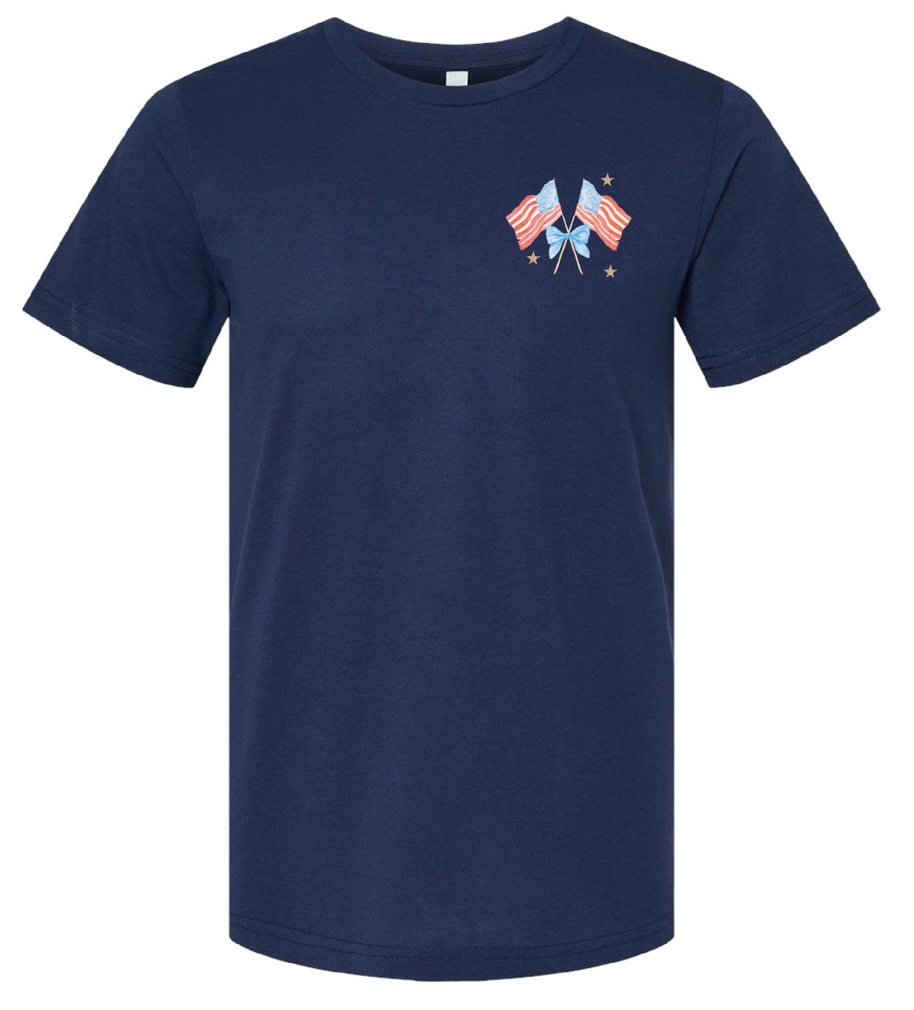 Watercolor Flags (pocket) - Unisex Tee Little Mama Shirt Shop