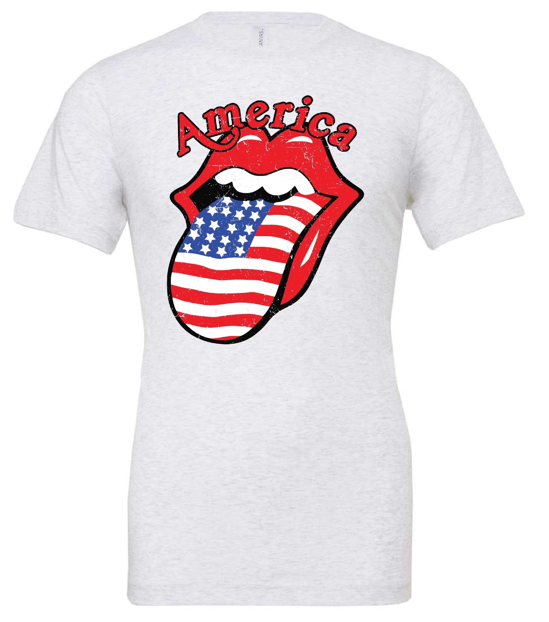 America - Tongue - Unisex Tee Little Mama Shirt Shop