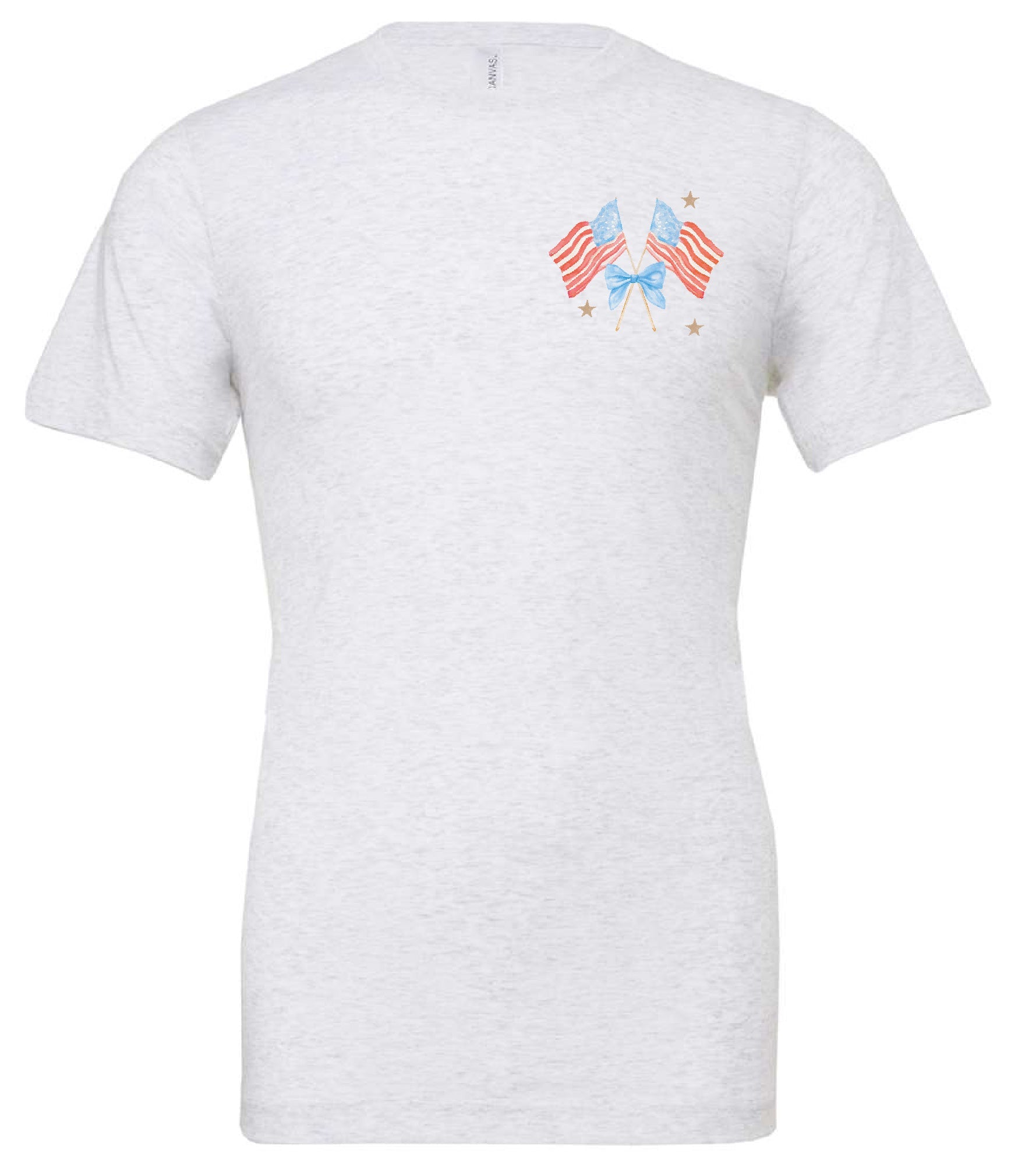 Watercolor Flags (pocket) - Unisex Tee Little Mama Shirt Shop