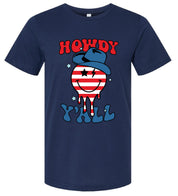 Howdy Y'all - Cowboy Smiley - Unisex Tee Little Mama Shirt Shop