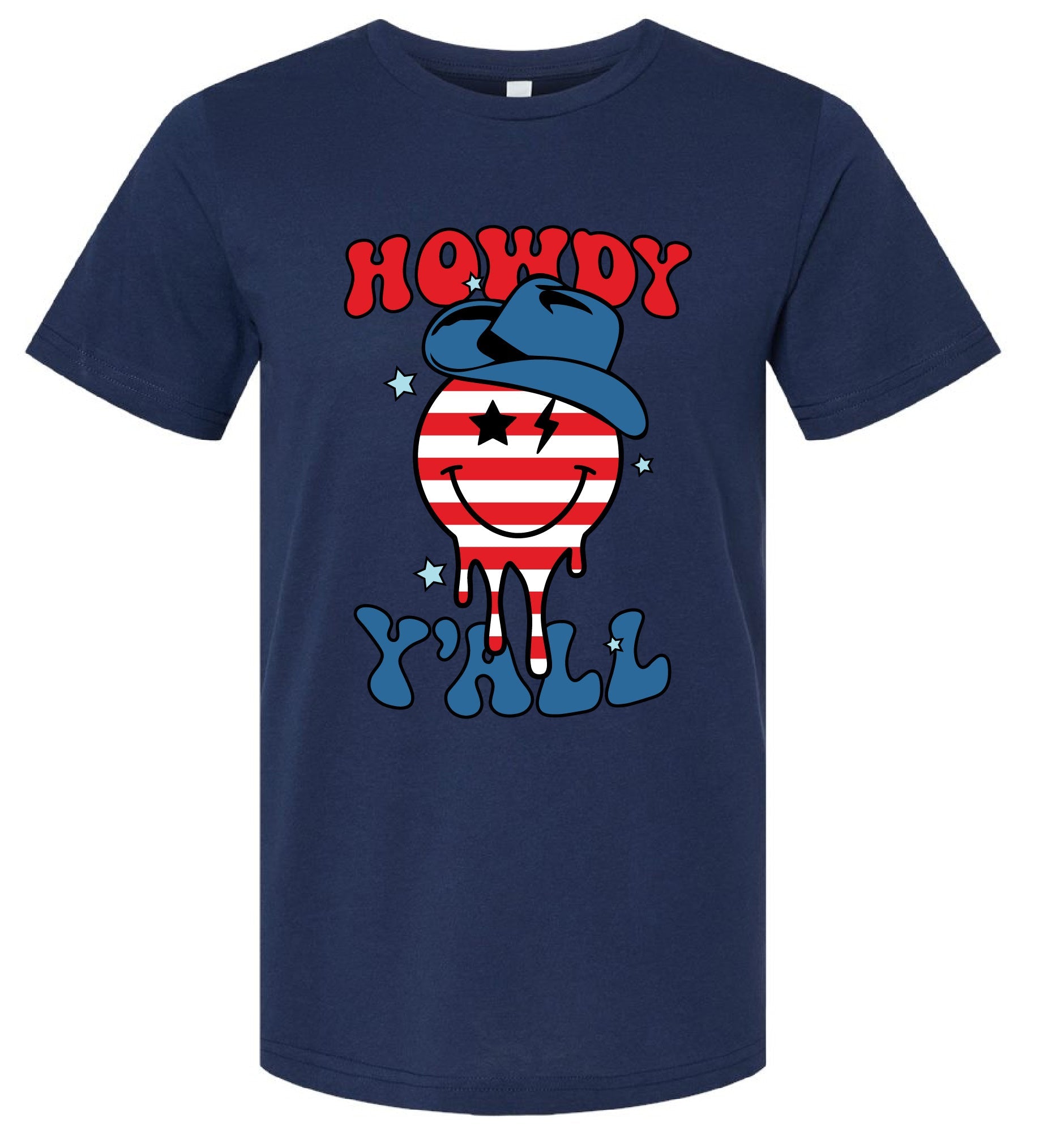 Howdy Y'all - Cowboy Smiley - Unisex Tee Little Mama Shirt Shop