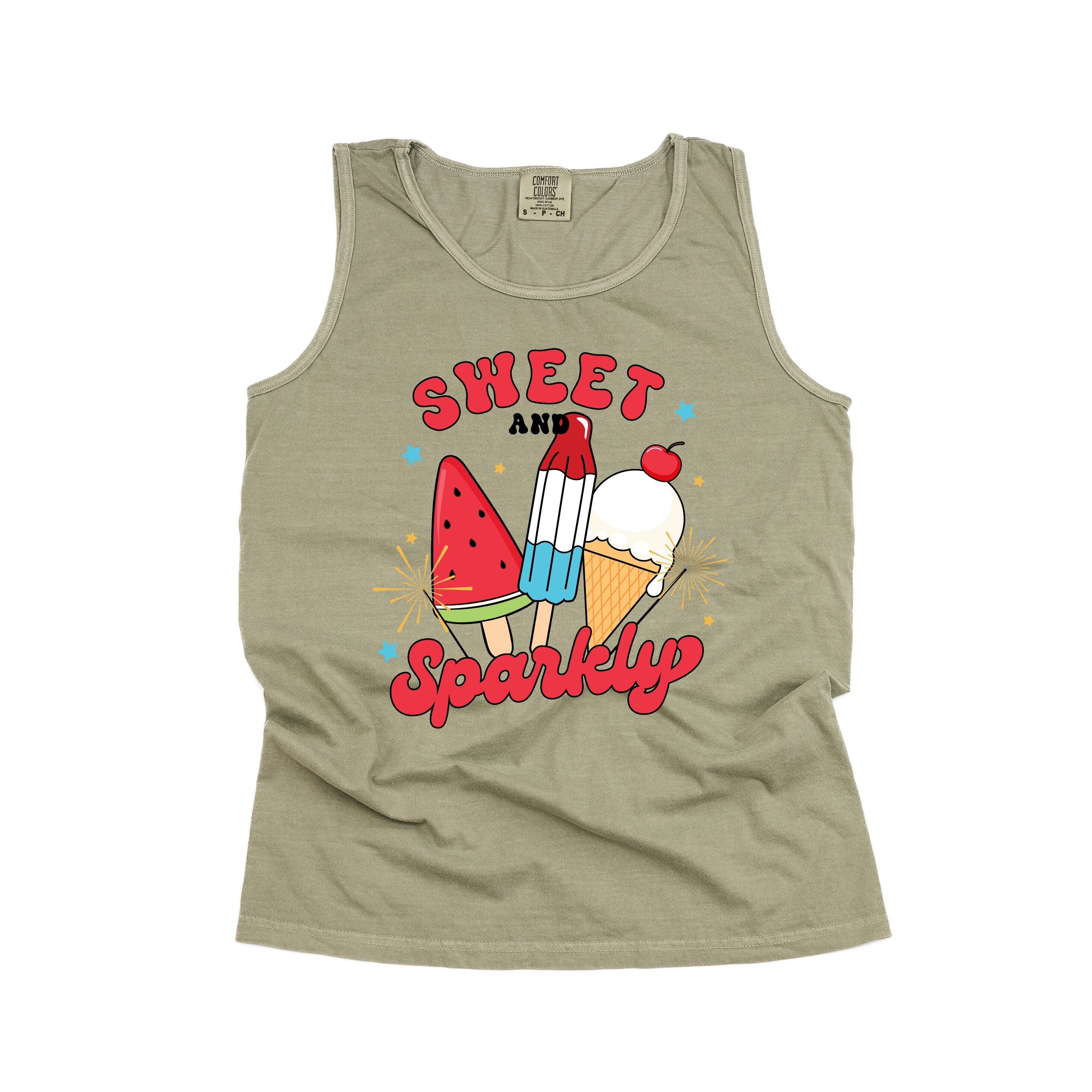 Sweet And Sparkly - Comfort Colors TANK Little Mama Shirt Shop LLC