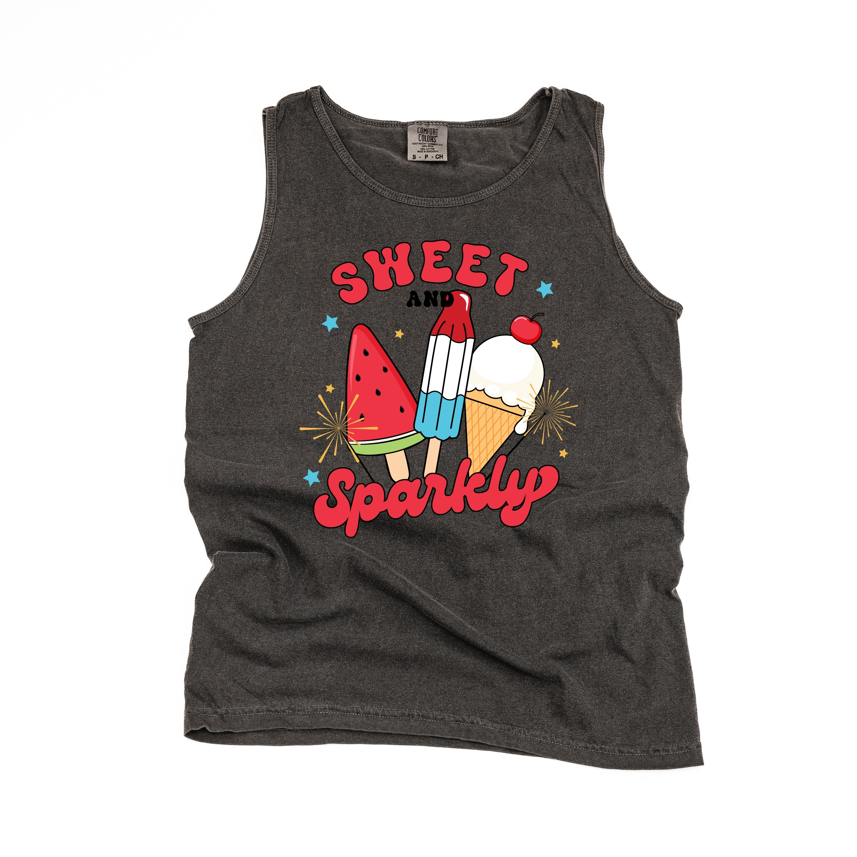 Sweet And Sparkly - Comfort Colors TANK Little Mama Shirt Shop LLC