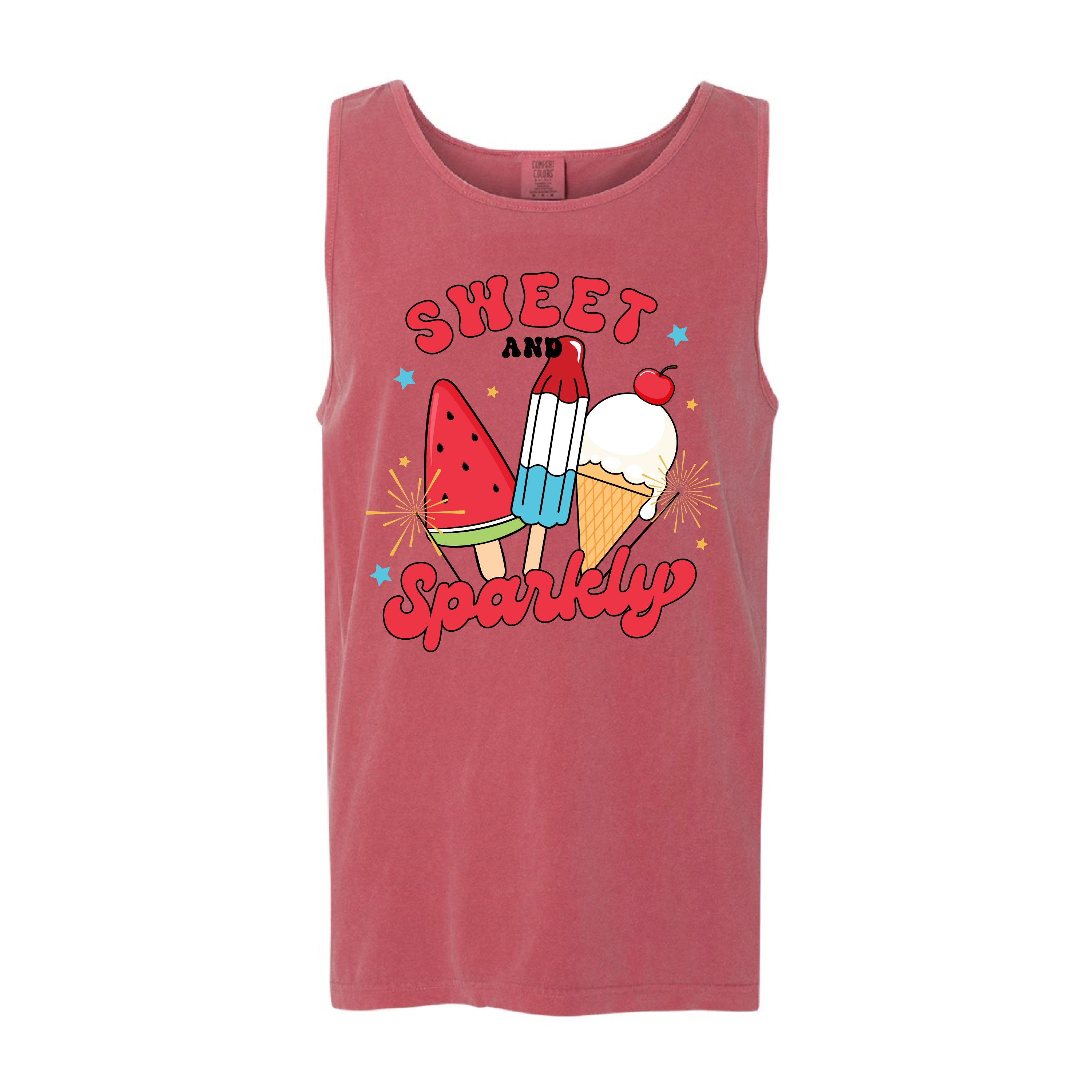 Sweet And Sparkly - Comfort Colors TANK Little Mama Shirt Shop LLC
