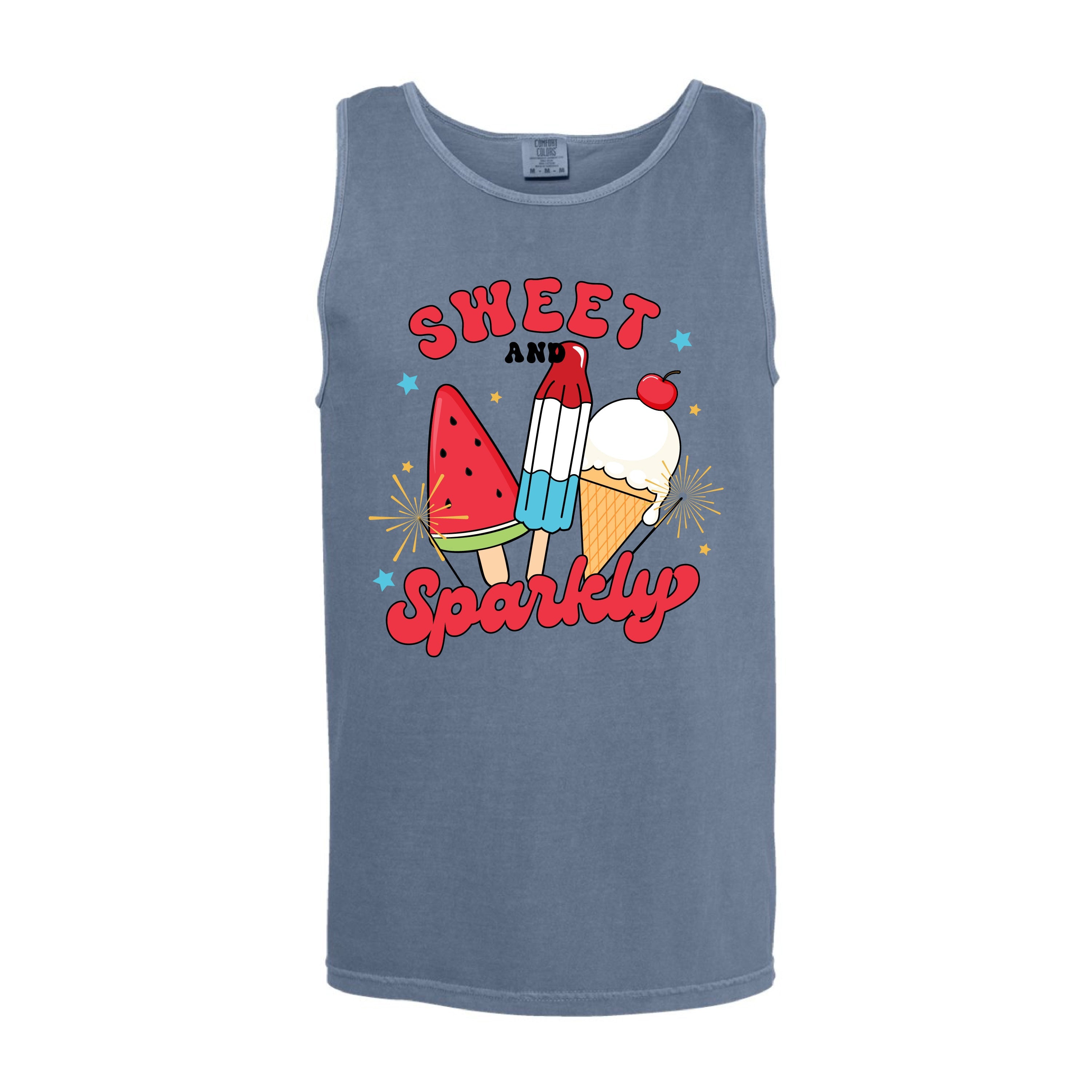 Sweet And Sparkly - Comfort Colors TANK Little Mama Shirt Shop LLC