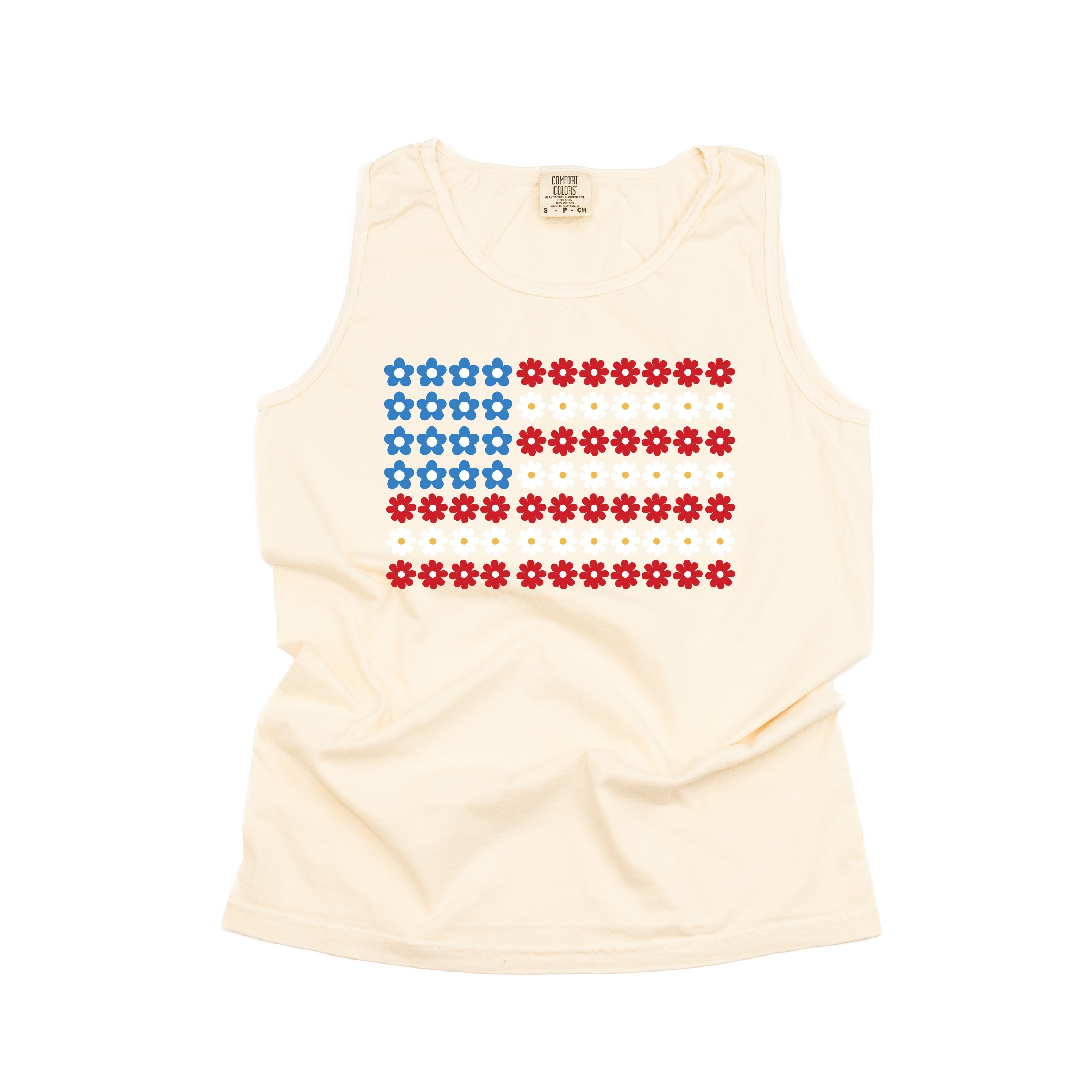Flower Flag - Comfort Colors TANK Little Mama Shirt Shop LLC
