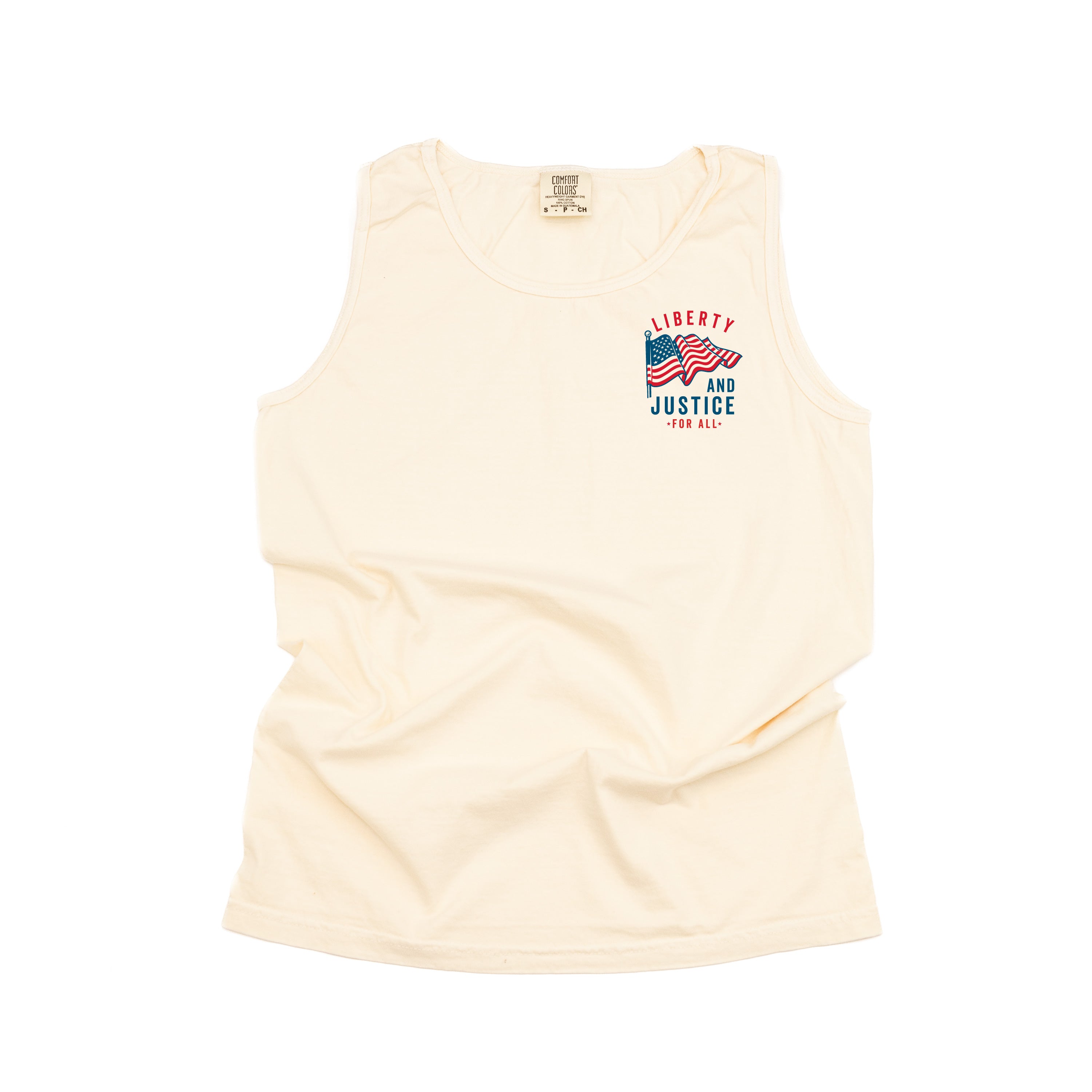 Liberty And Justice For All - Comfort Colors TANK Little Mama Shirt Shop LLC