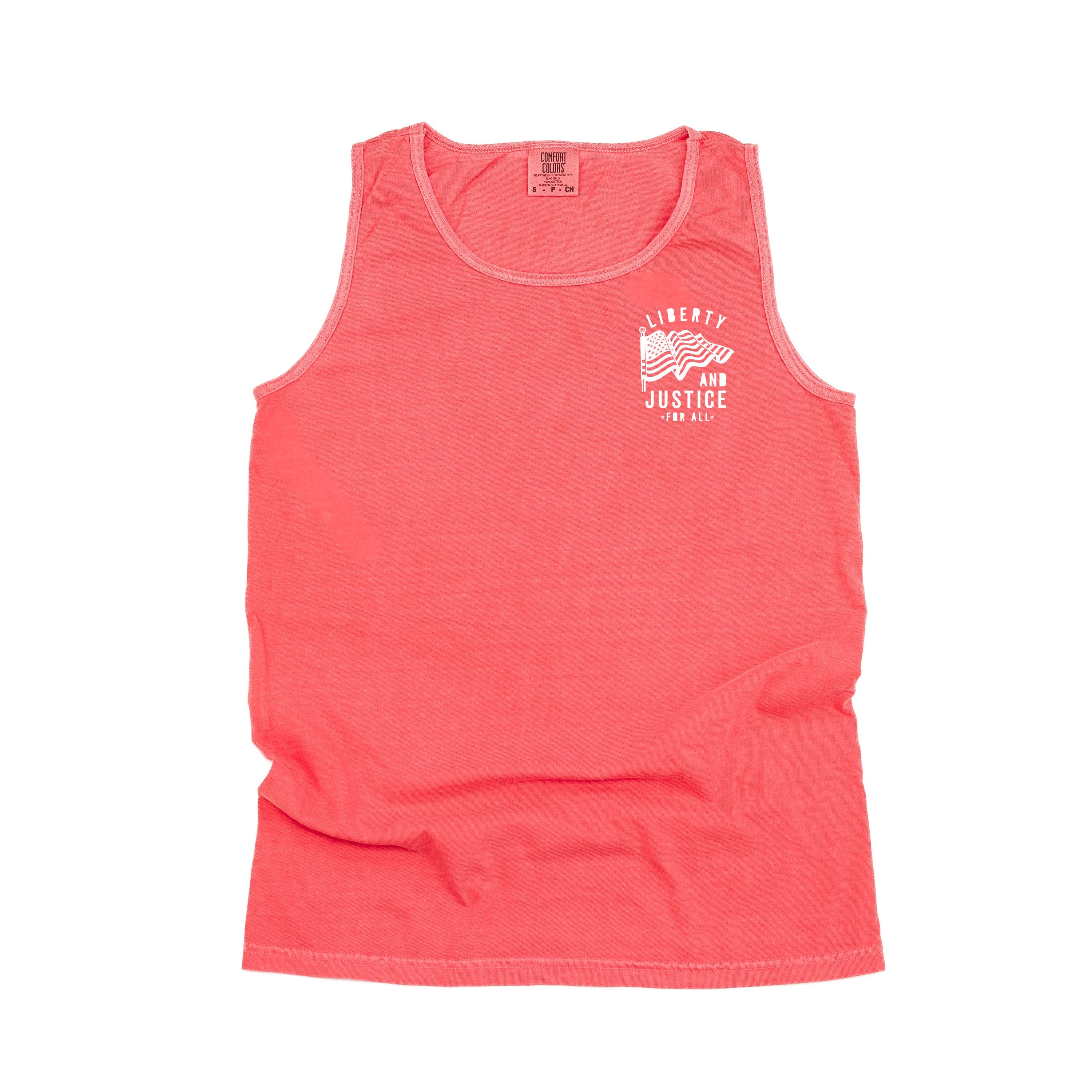 Liberty And Justice For All - Comfort Colors TANK Little Mama Shirt Shop LLC