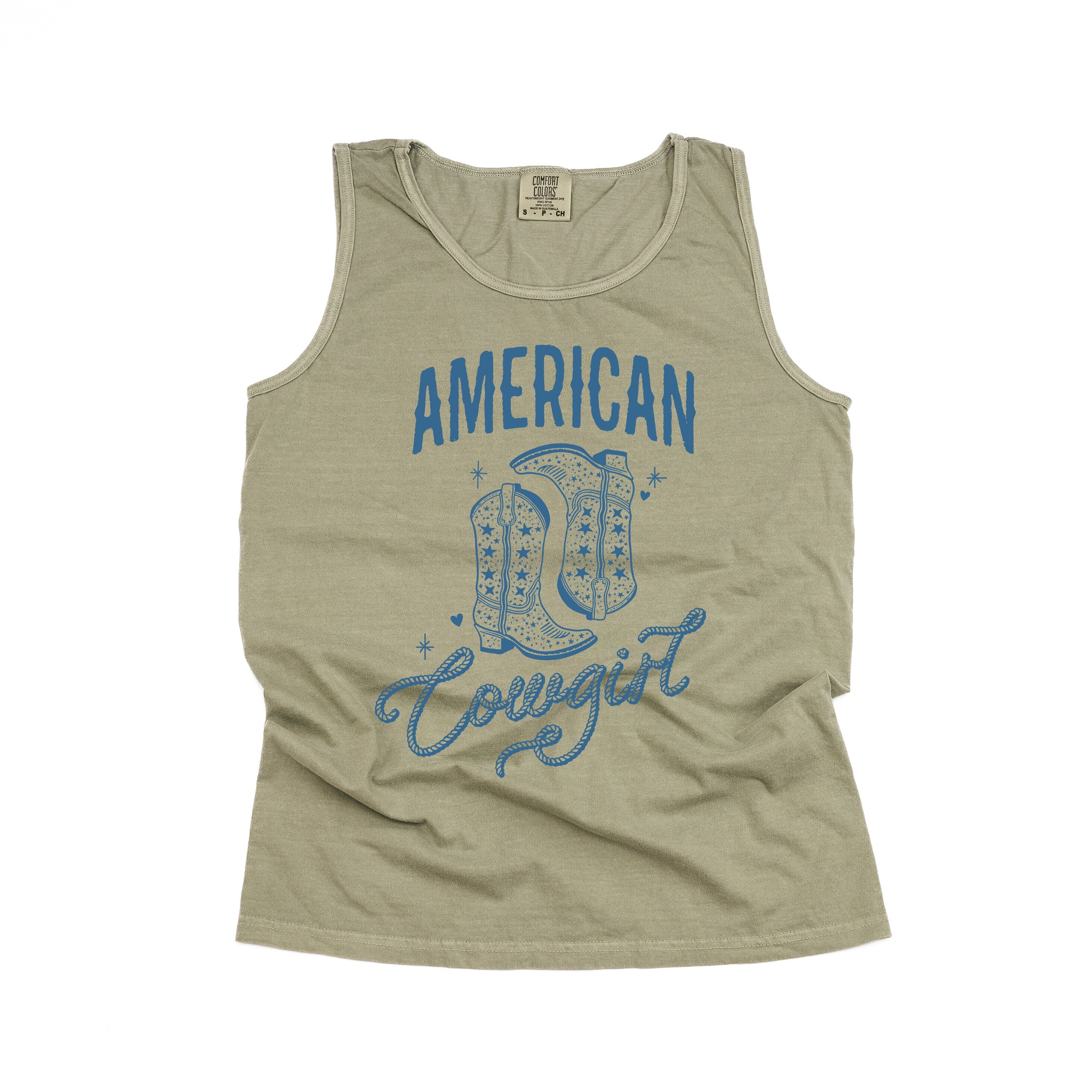 American Cowgirl - Comfort Colors TANK Little Mama Shirt Shop LLC