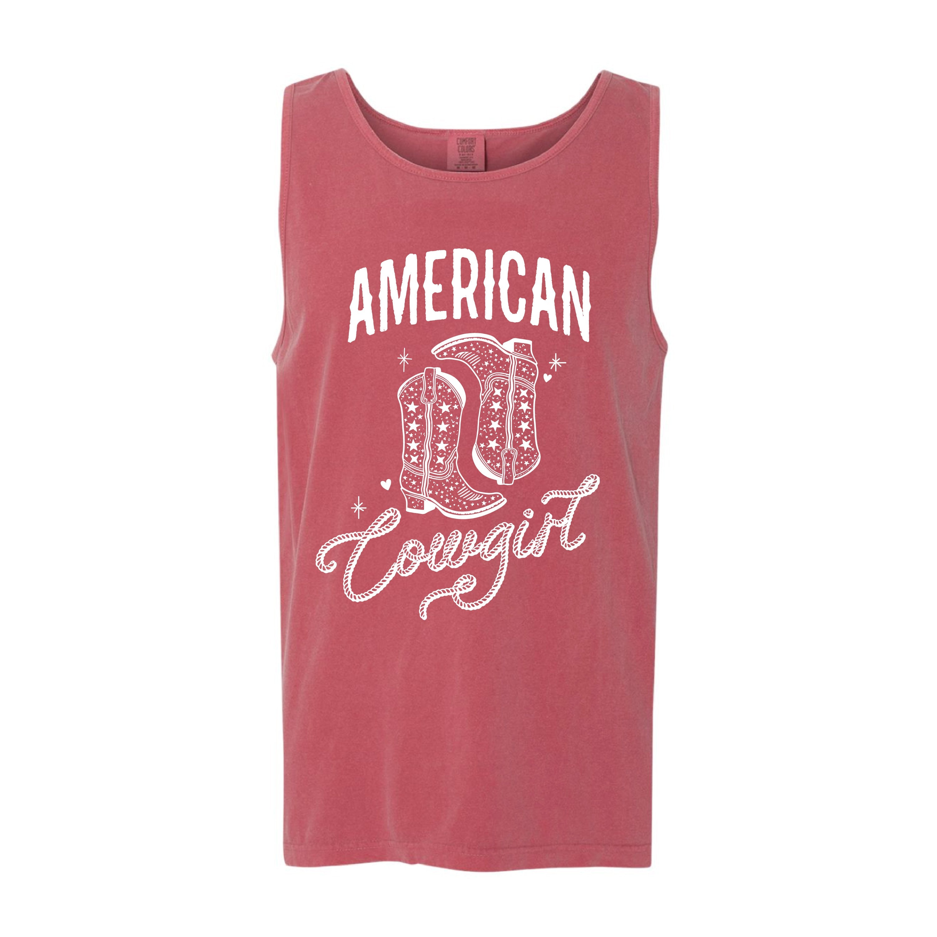 American Cowgirl - Comfort Colors TANK Little Mama Shirt Shop LLC