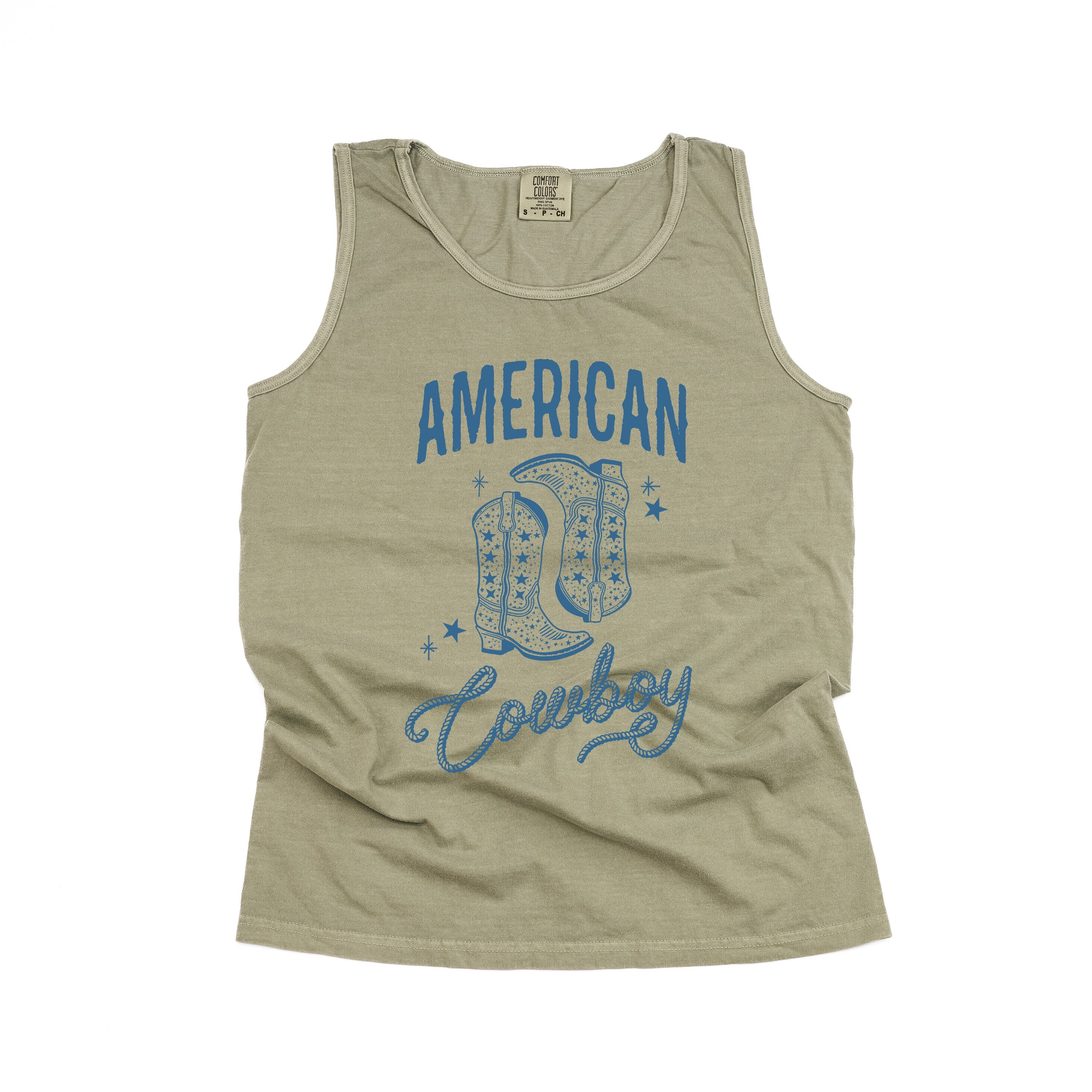 American Cowboy - Comfort Colors TANK Little Mama Shirt Shop LLC