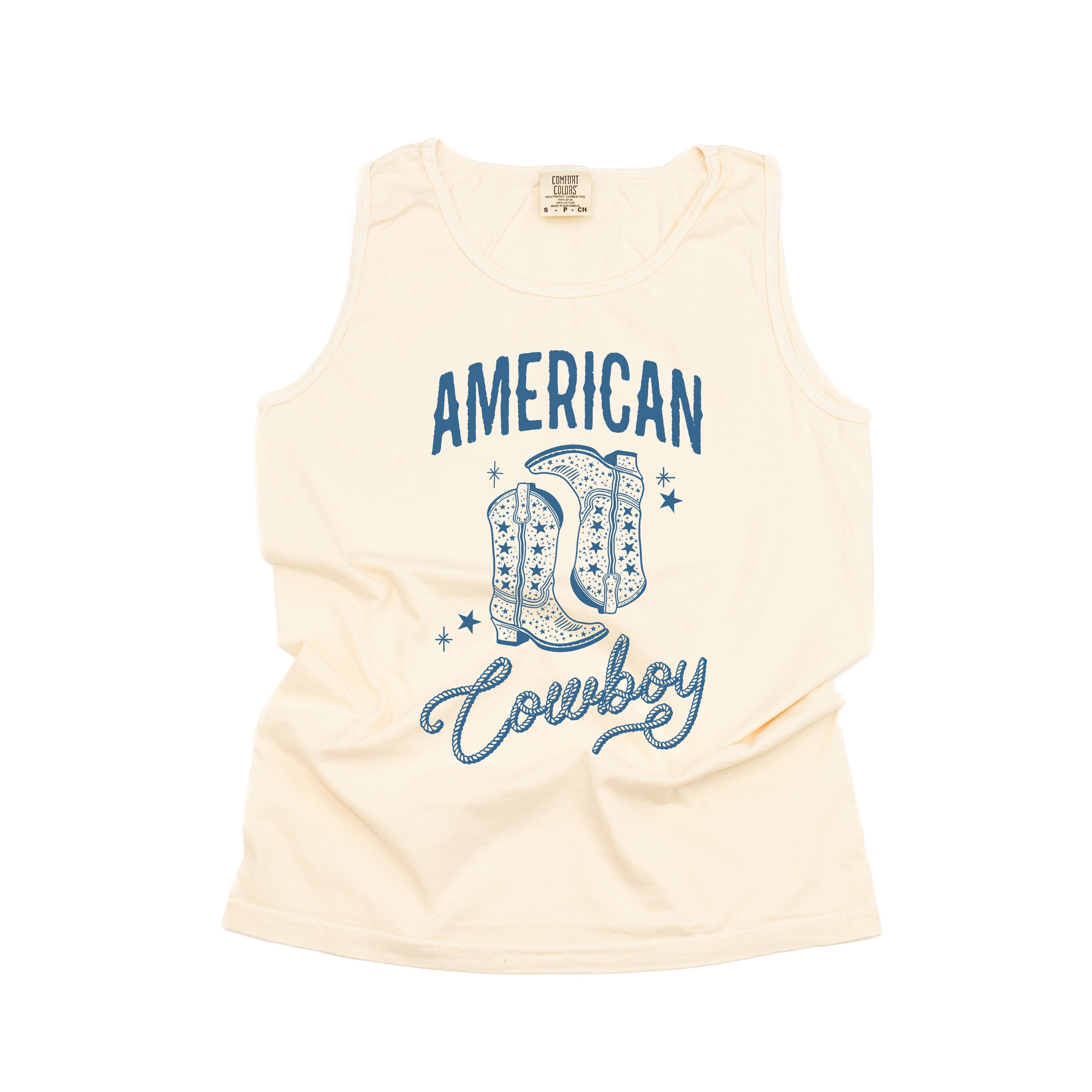 American Cowboy - Comfort Colors TANK Little Mama Shirt Shop LLC