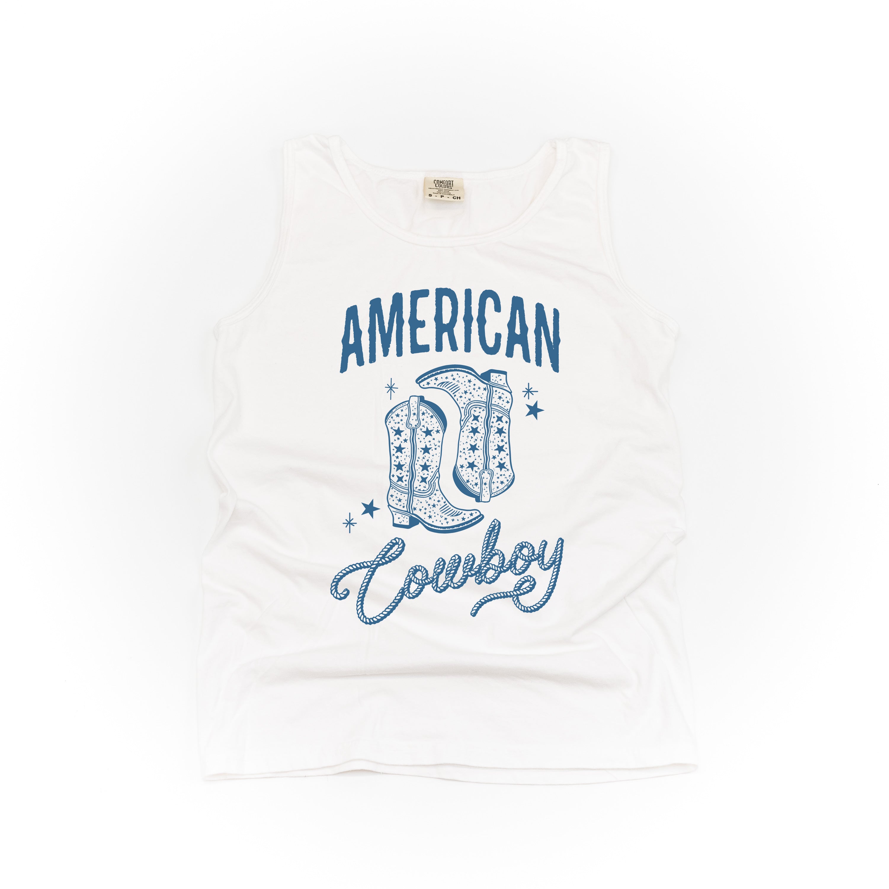 American Cowboy - Comfort Colors TANK Little Mama Shirt Shop LLC
