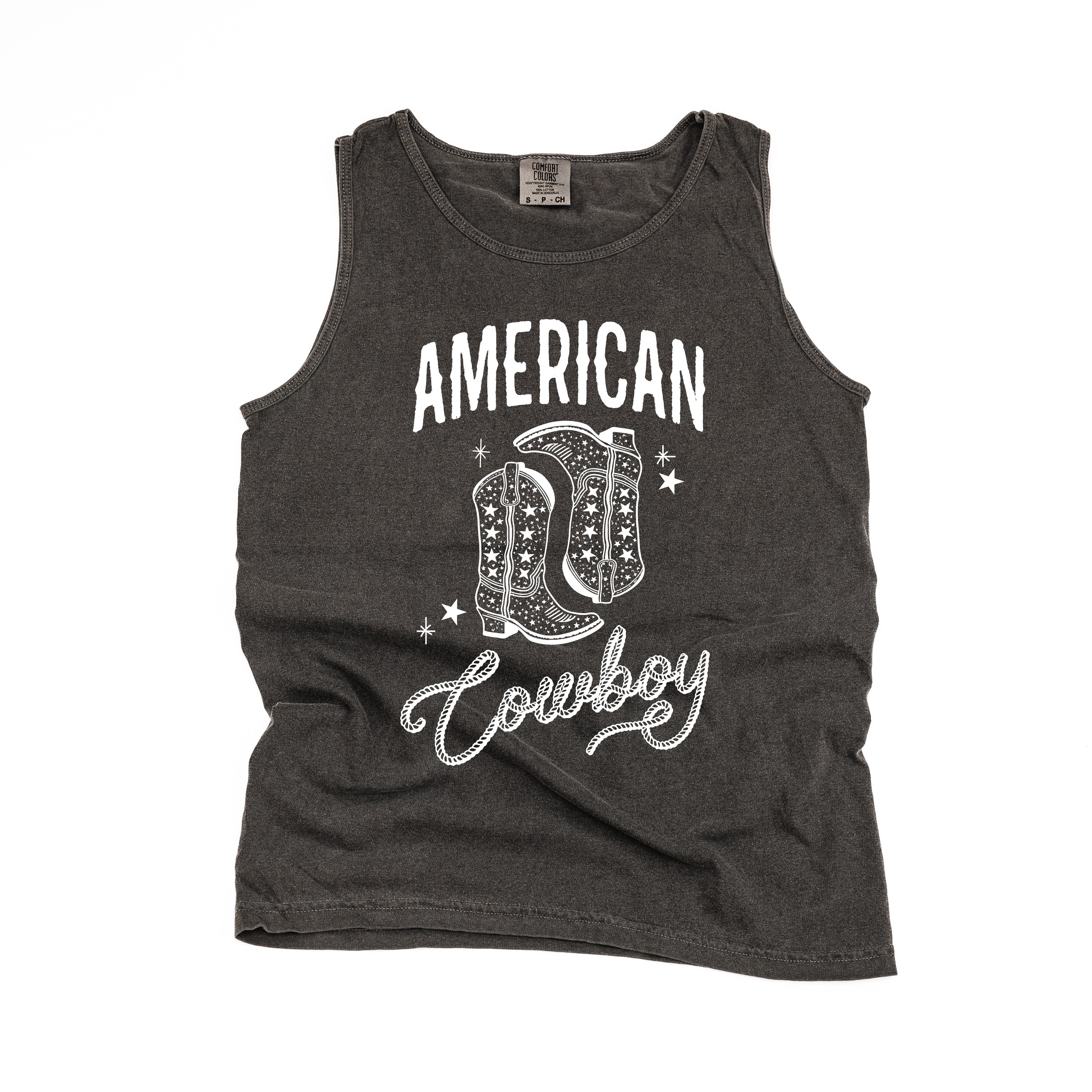 American Cowboy - Comfort Colors TANK Little Mama Shirt Shop LLC